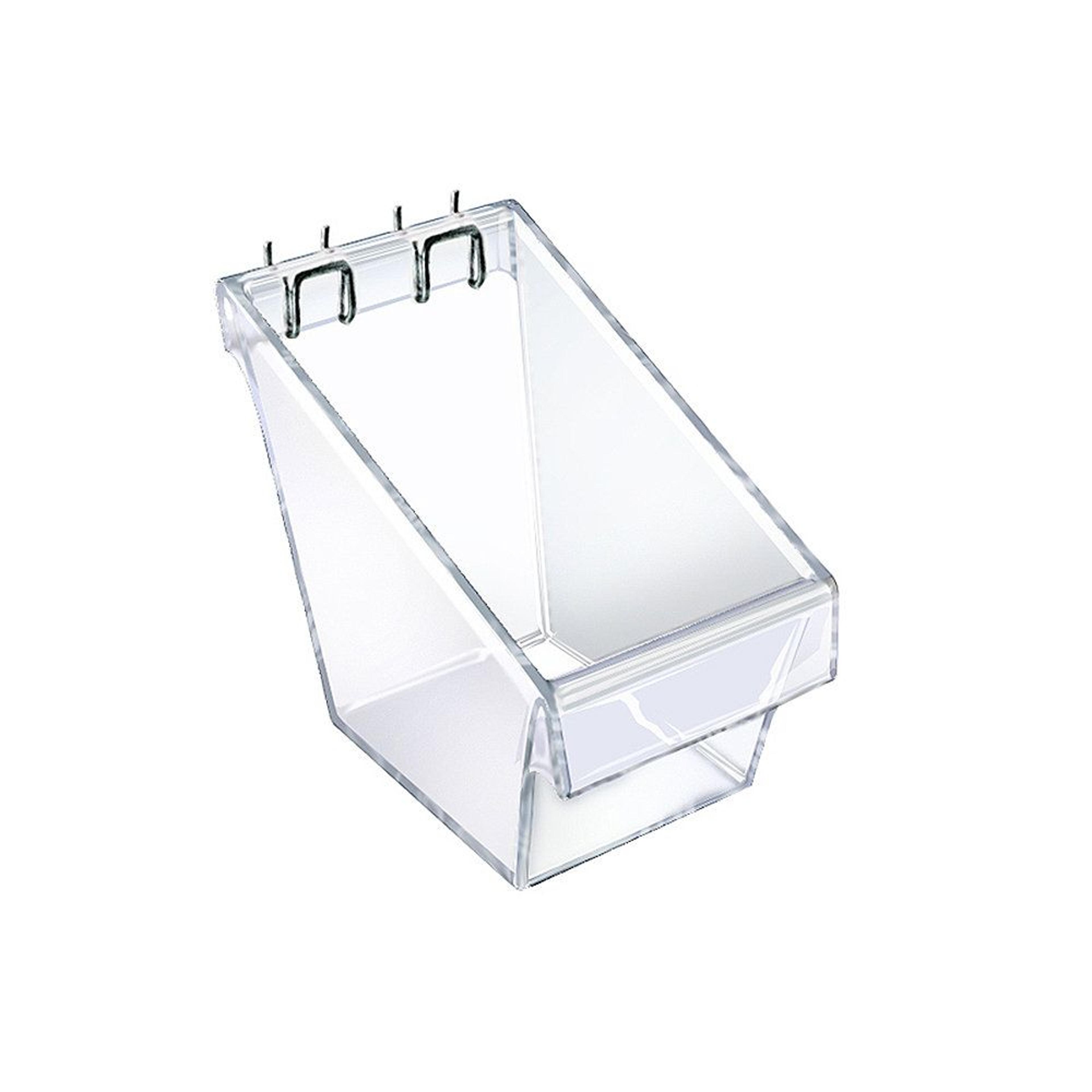 clear plastic molded bucket storage bin