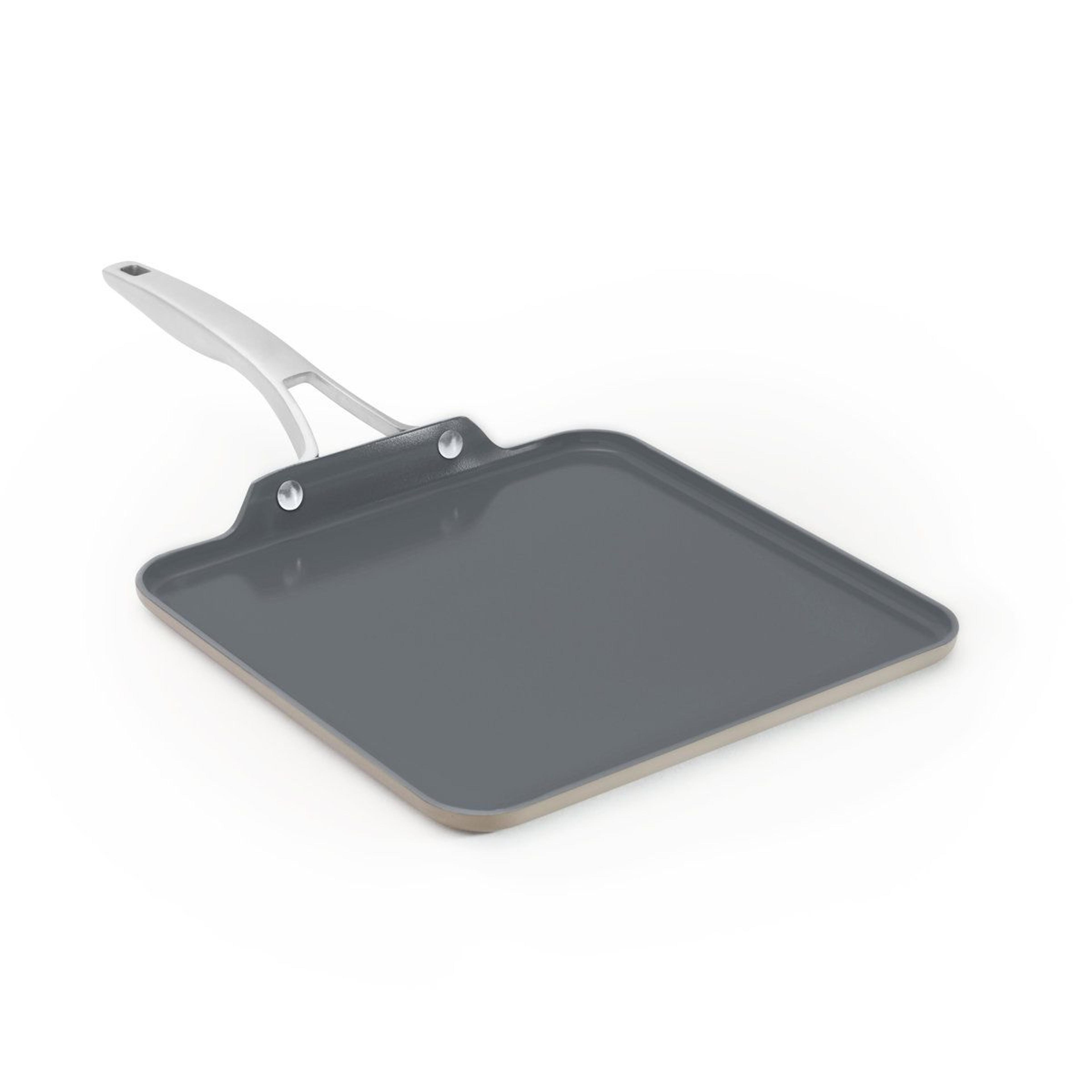 11 inch ceramic nonstick square griddle pan pfas free hard anodized cookware