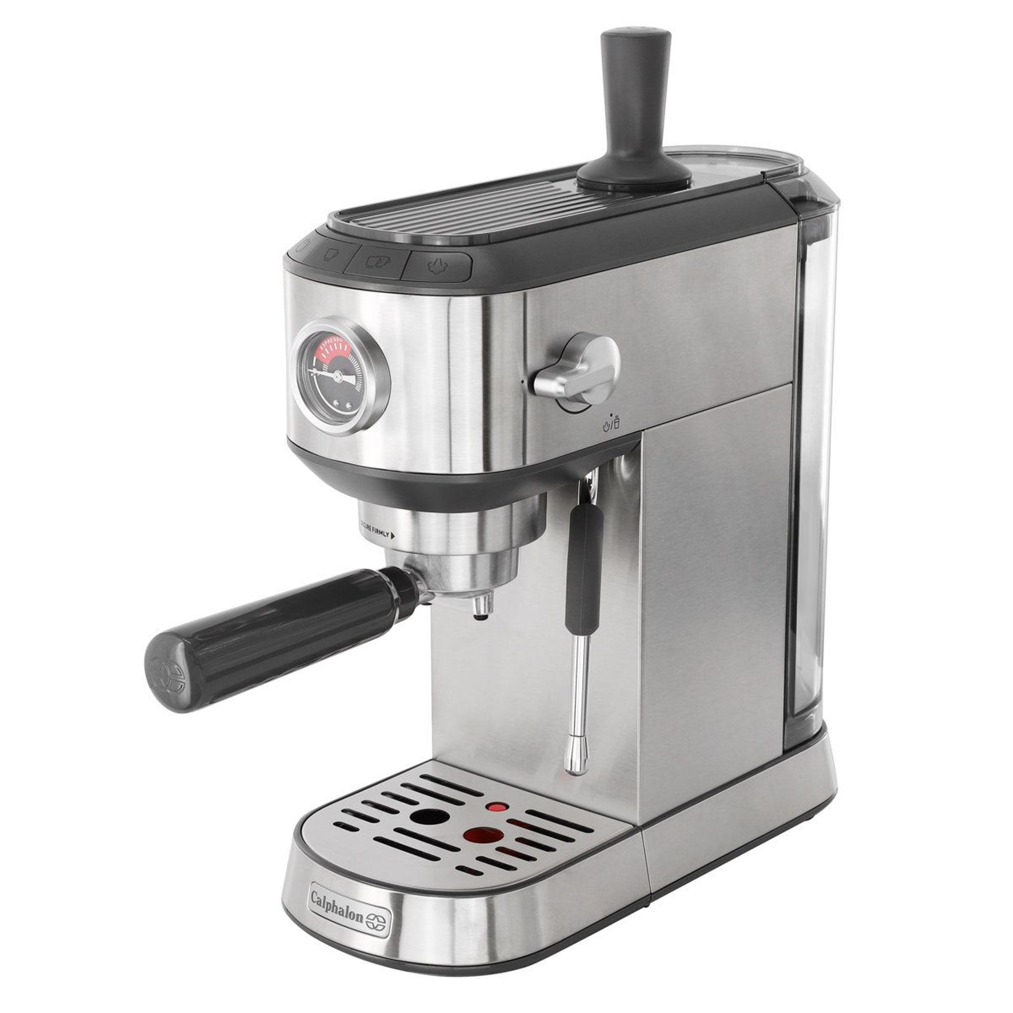 compact espresso machine with milk frother 15 bar stainless steel coffee maker