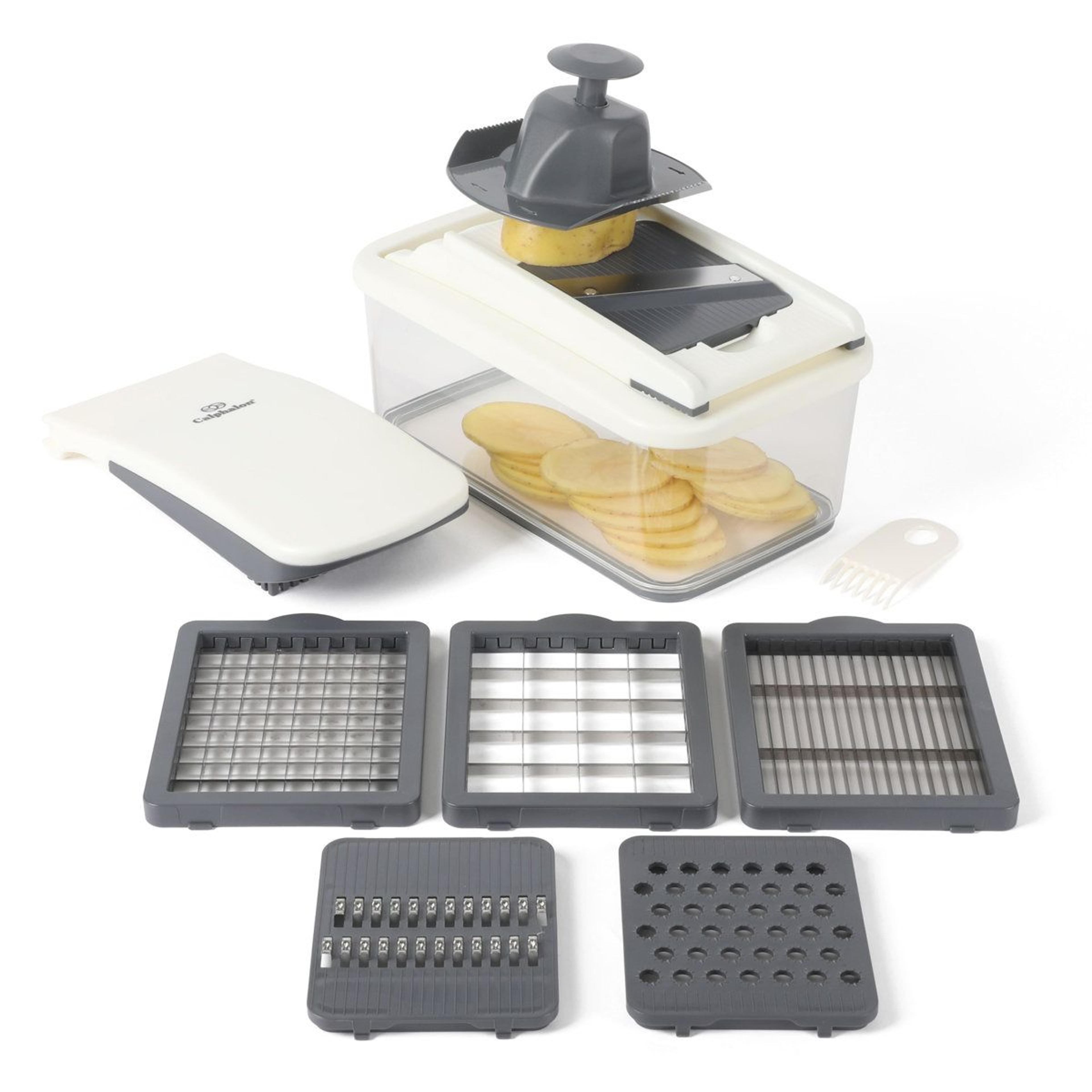 8 in 1 vegetable chopper mandoline slicer and food dicer with container