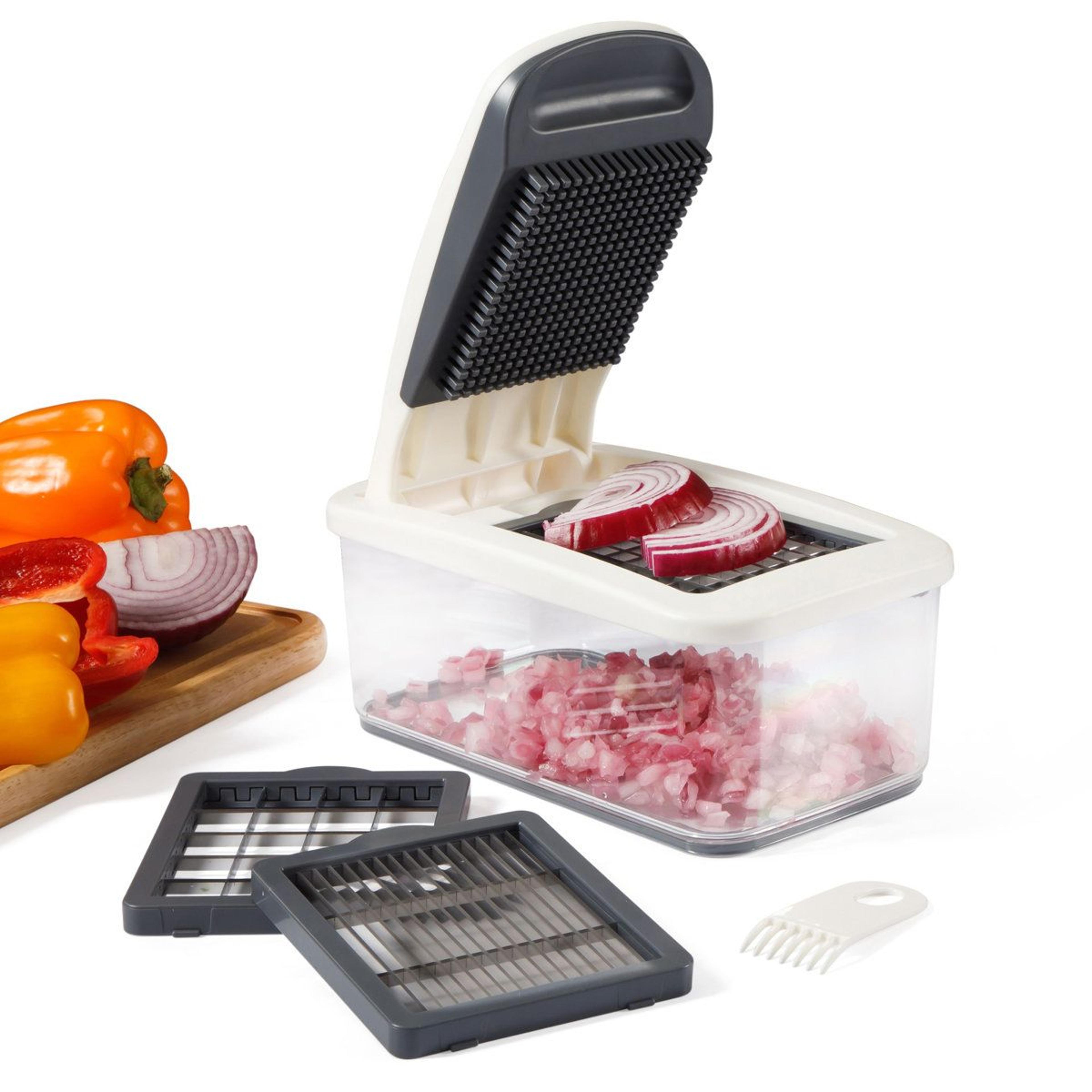 multifunction vegetable chopper dicer mandoline slicer with container