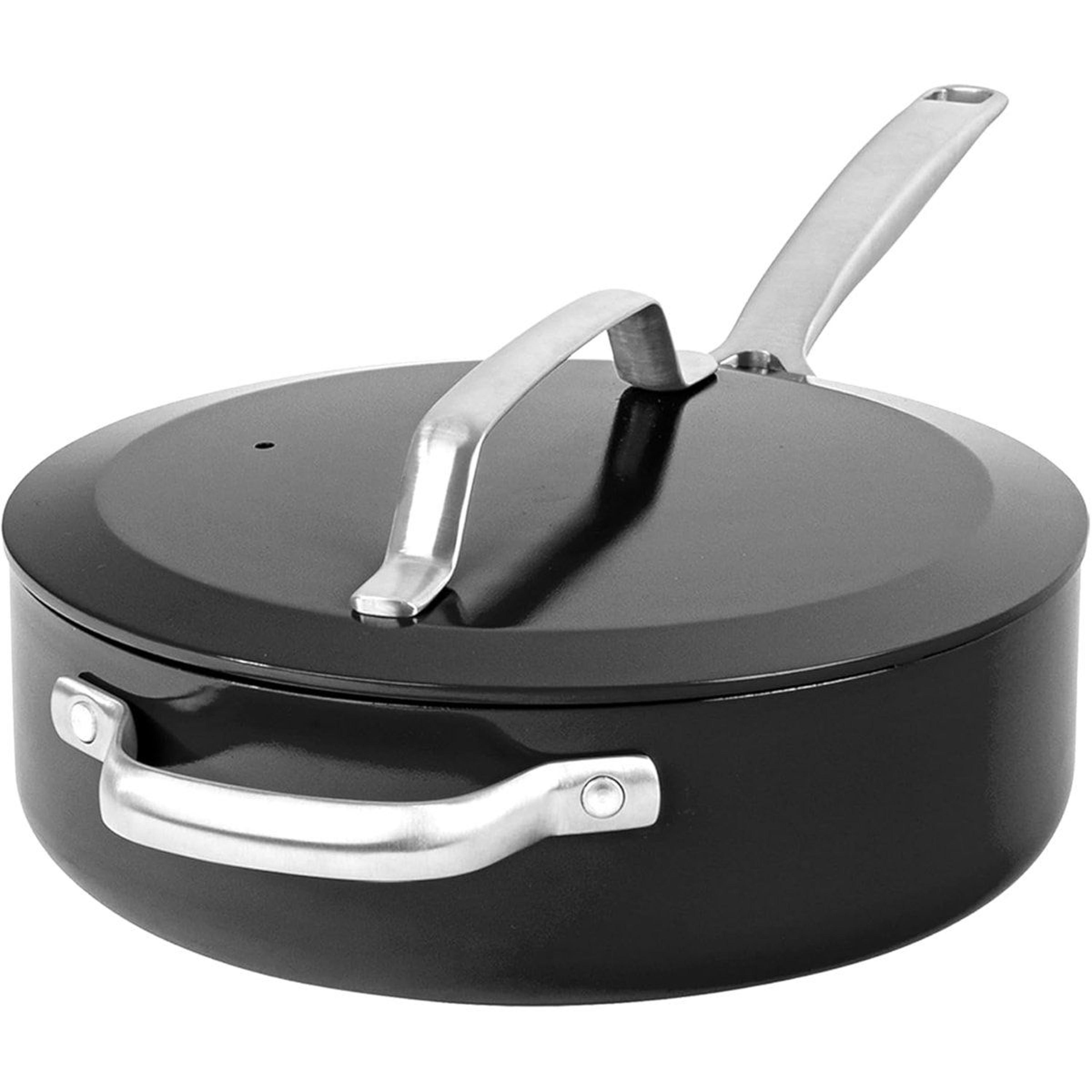 4 qt ceramic nonstick saute pan with lid for easy one pan cooking
