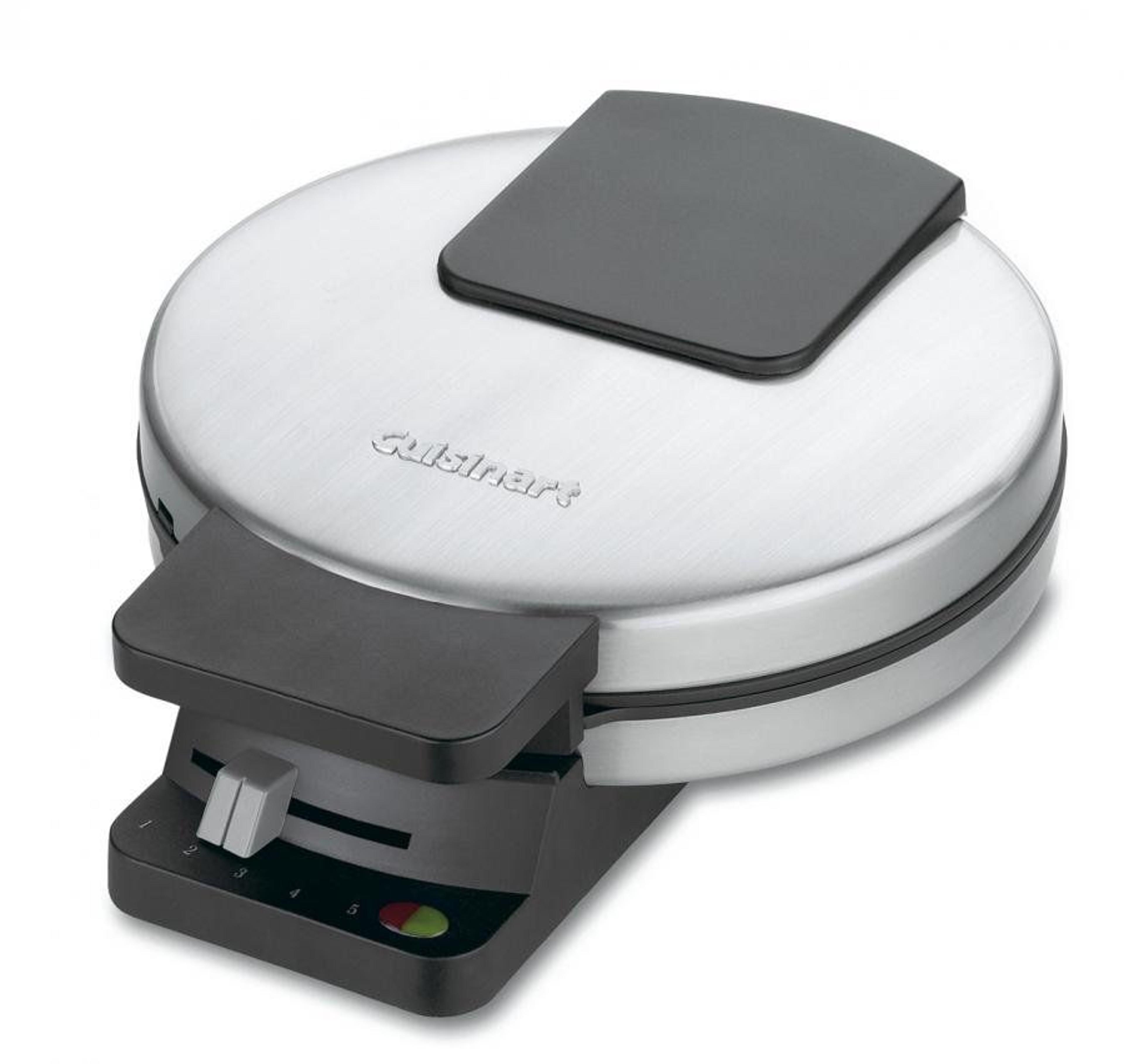 round classic nonstick waffle maker with adjustable browning control
