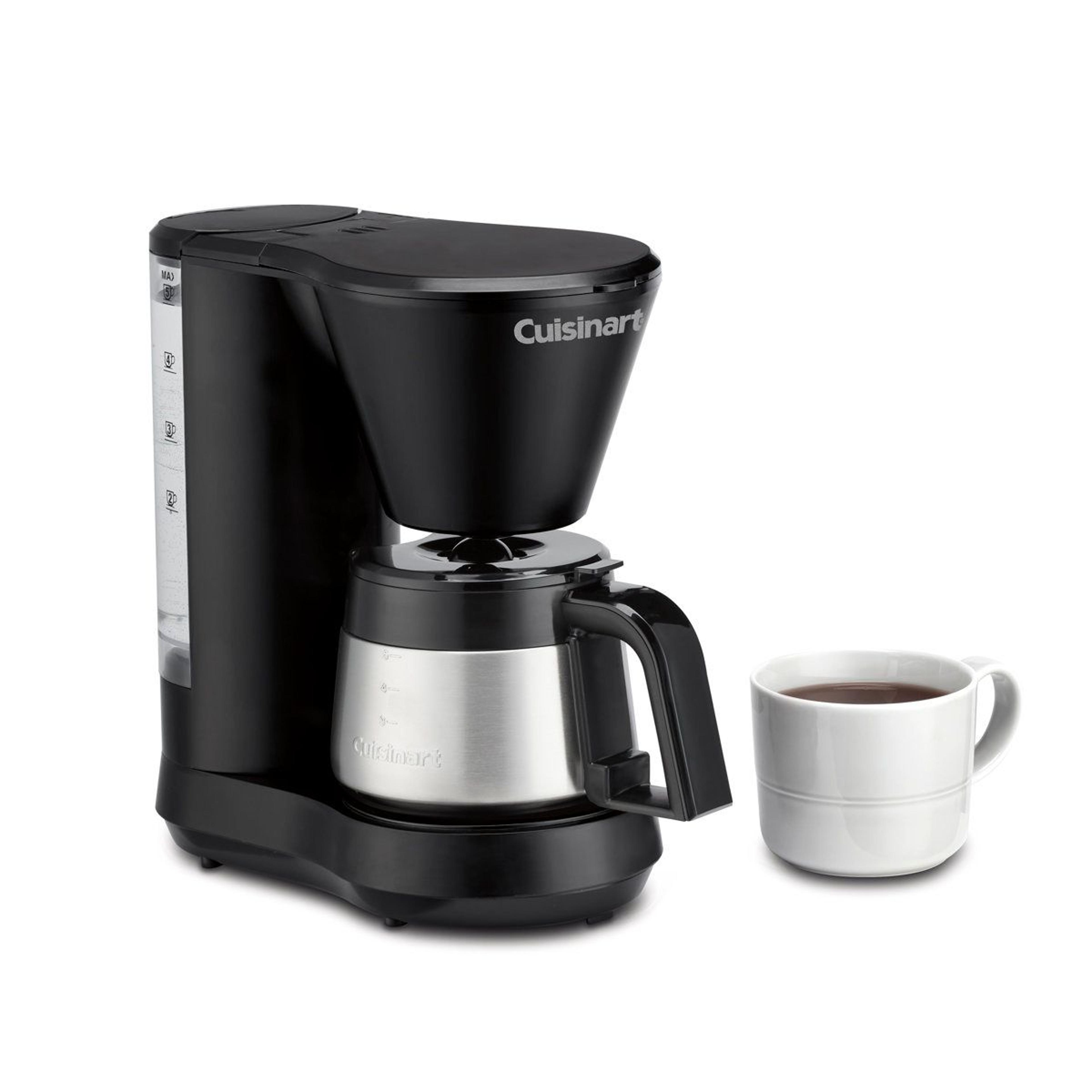 cuisinart 5 cup compact coffee maker with stainless steel carafe and brew pause