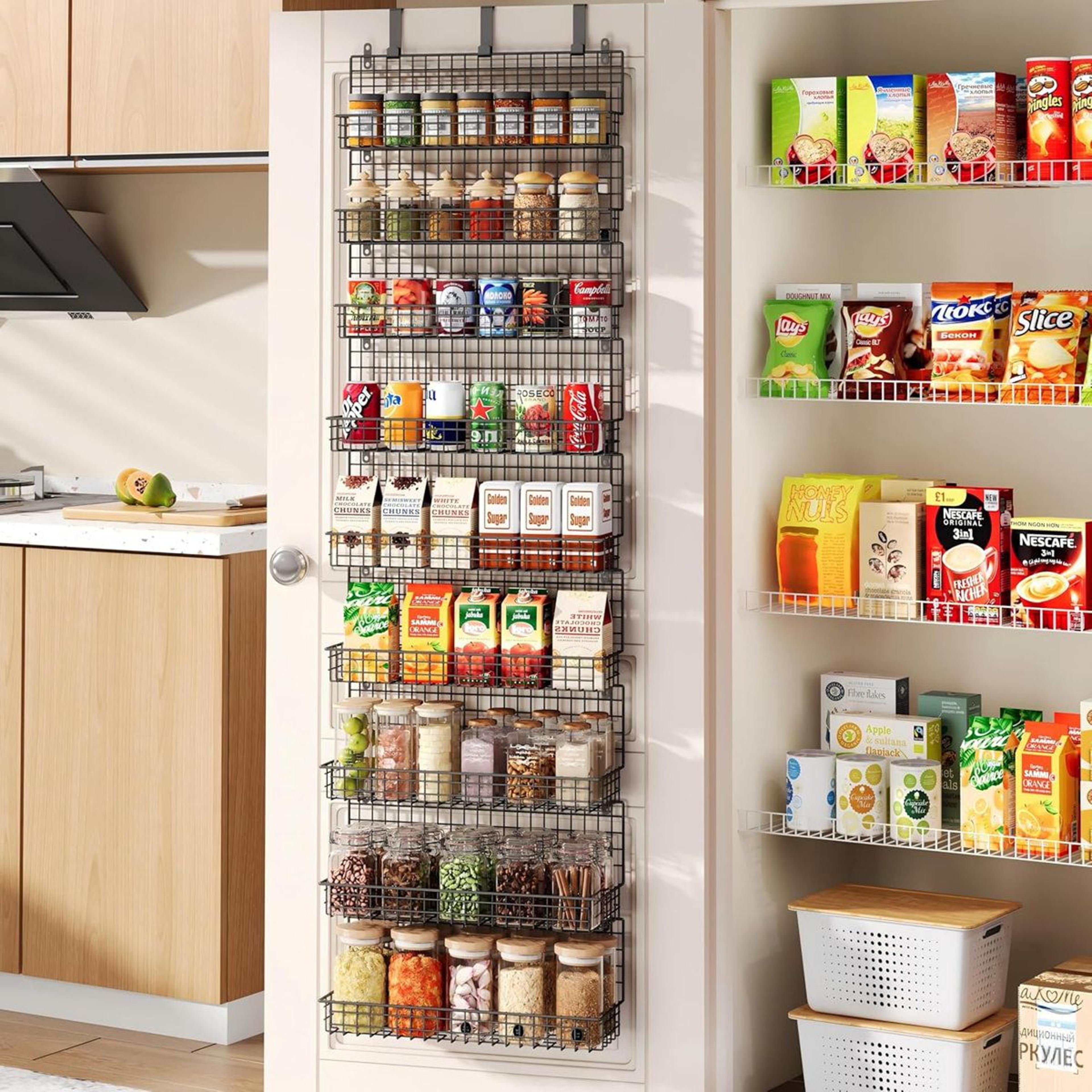9 tier spice rack organizer over door pantry organizer wall mounted kitchen storage
