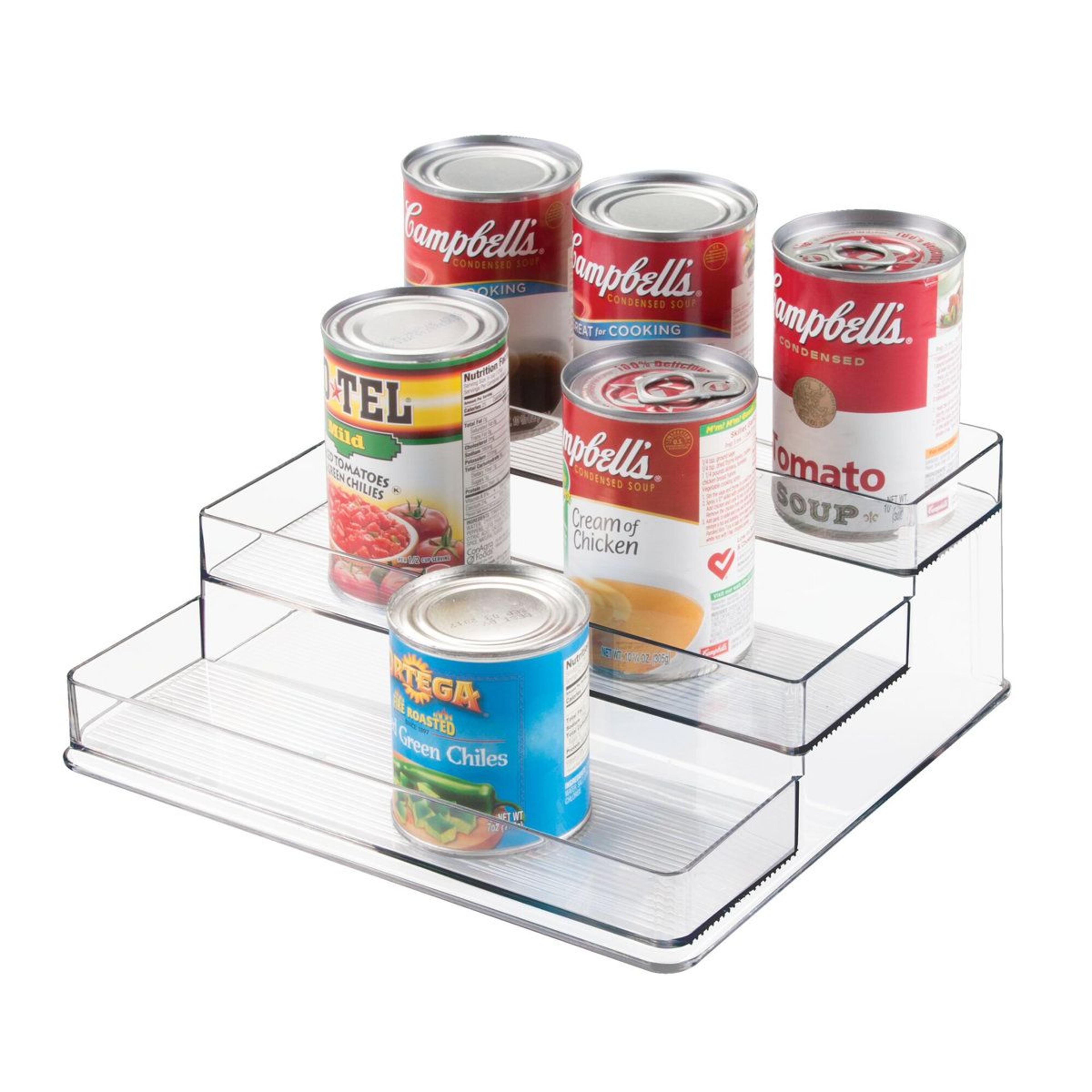 3 tier clear spice rack pantry organizer for cabinets and countertops