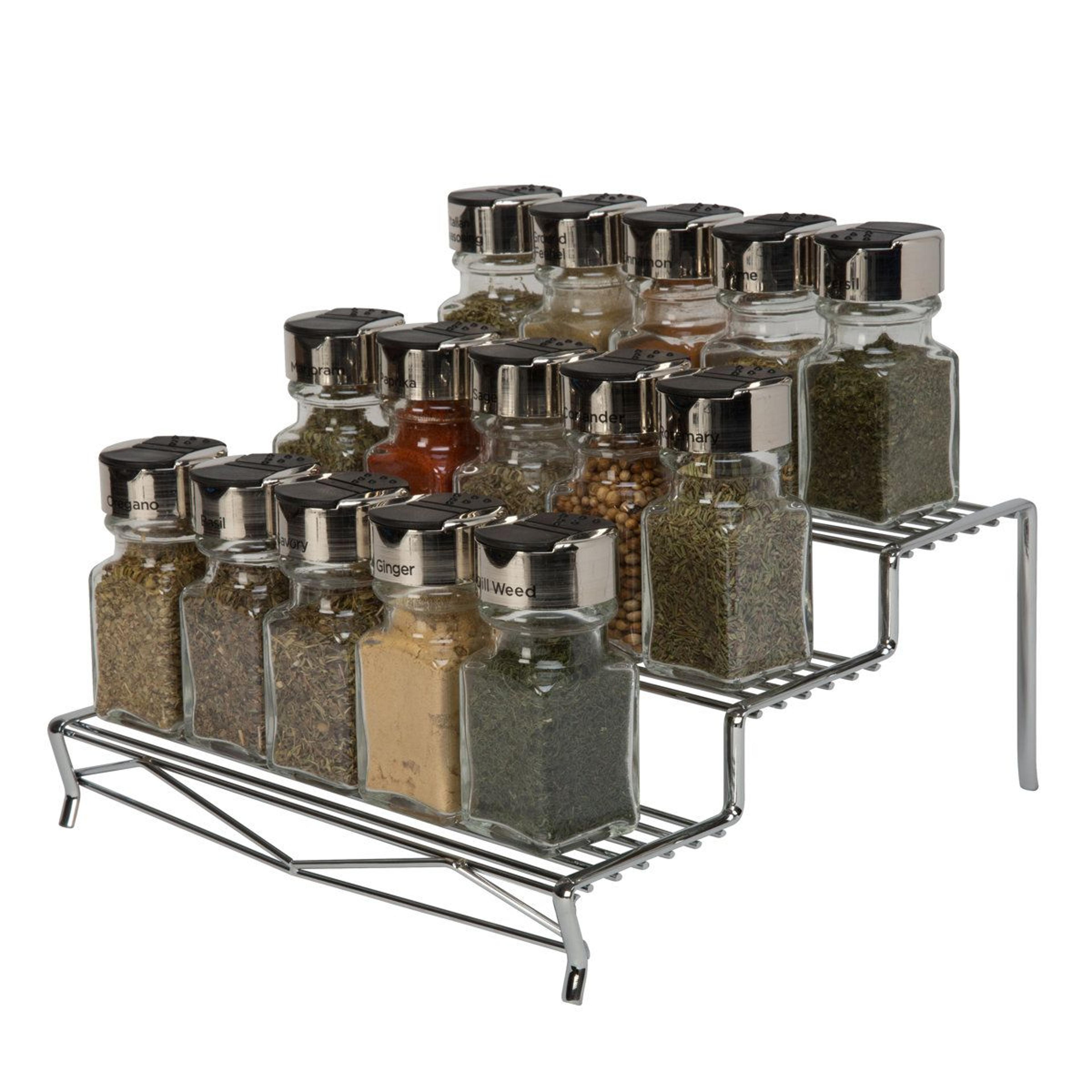 3 tier spice rack organizer freestanding kitchen cabinet shelf