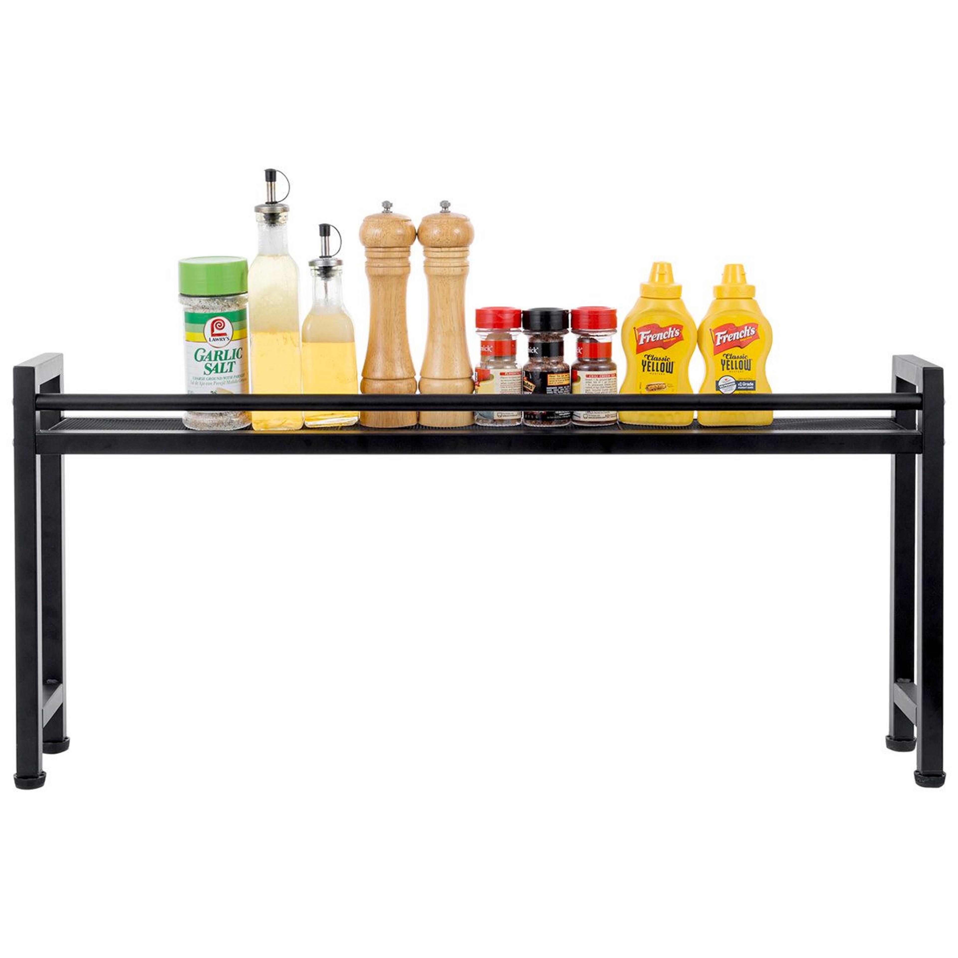 33 inch over the stove shelf metal stove top spice rack kitchen spice organizer