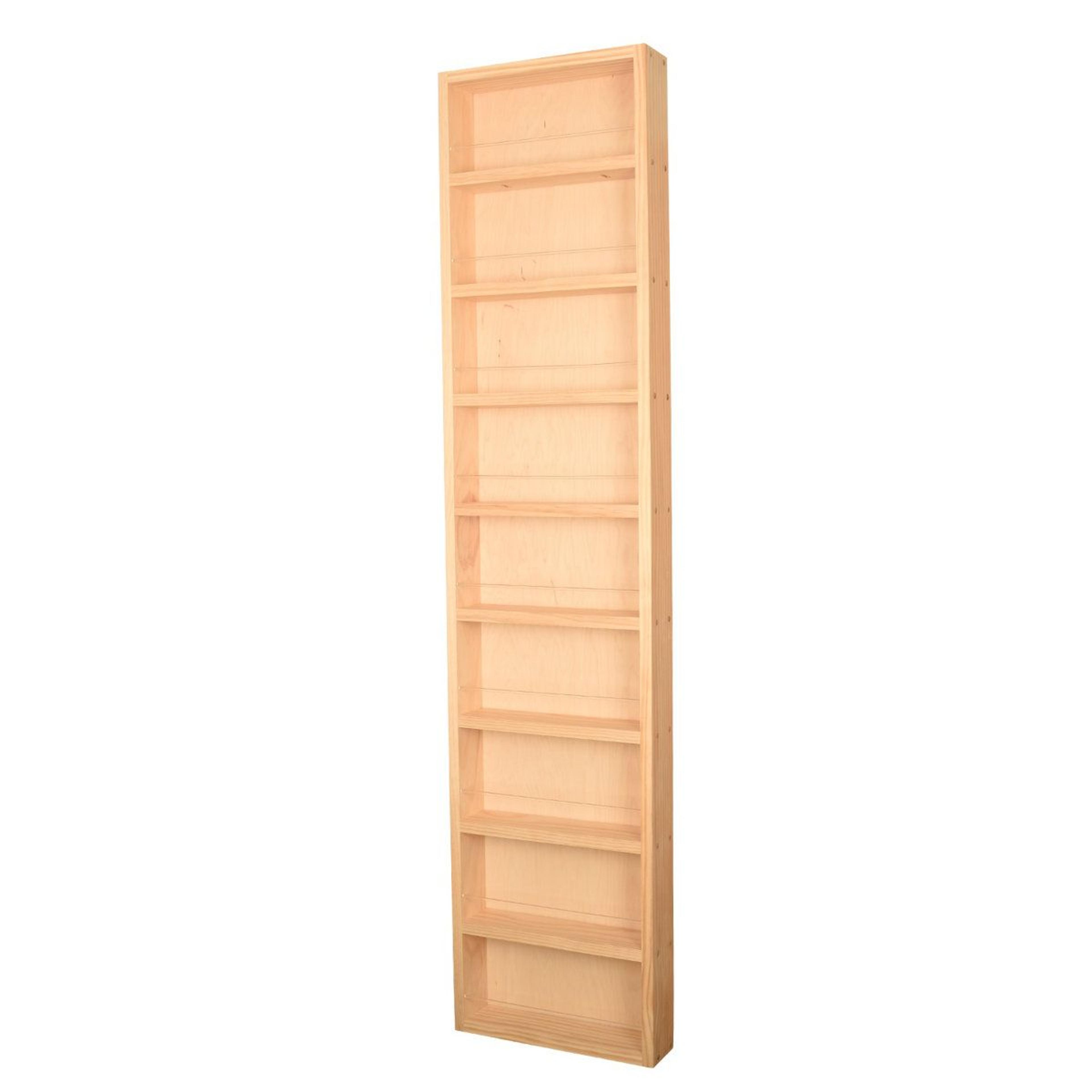 70 jar wall mounted spice rack solid pine kitchen spice organizer