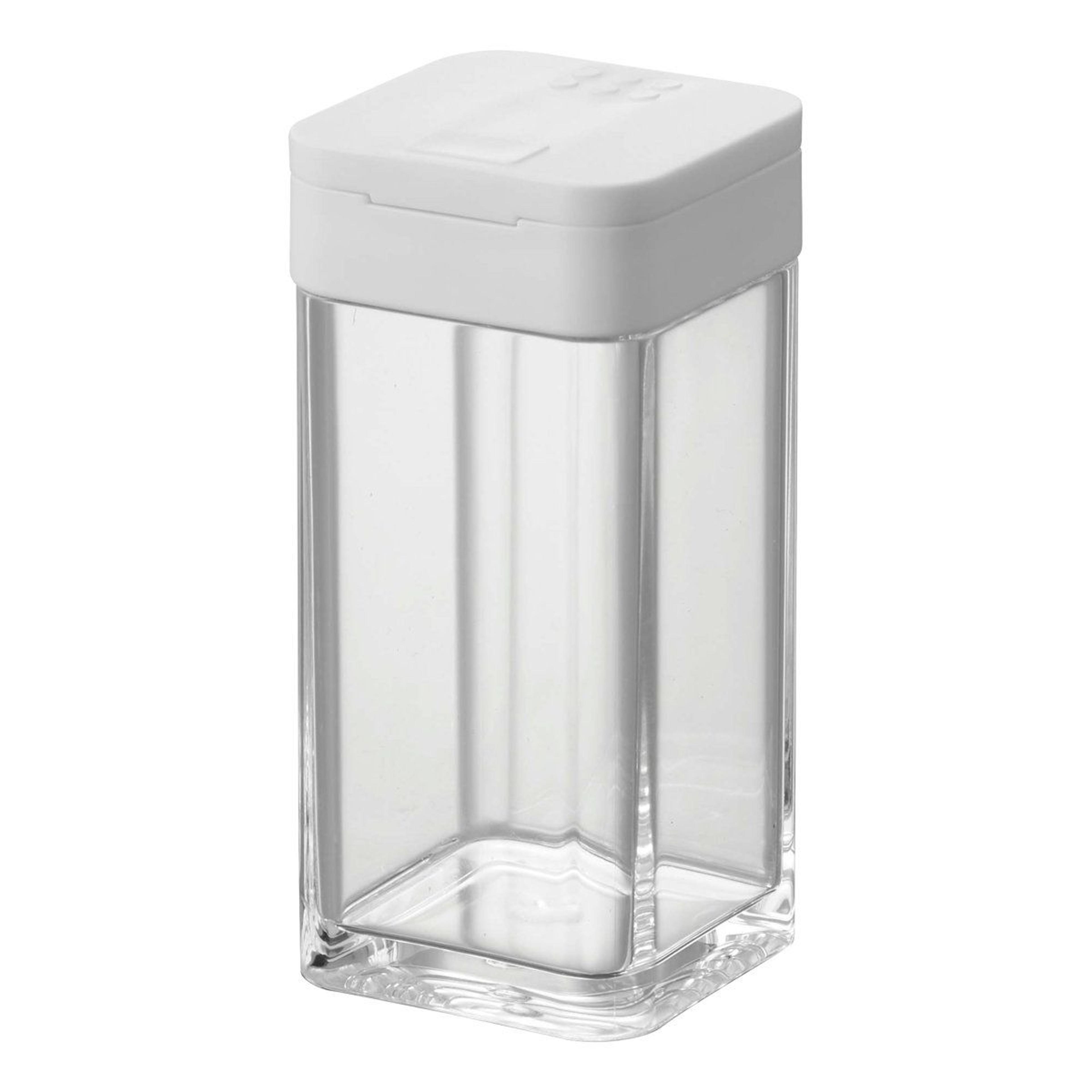 one hand sliding lid spice jar space saving seasoning container