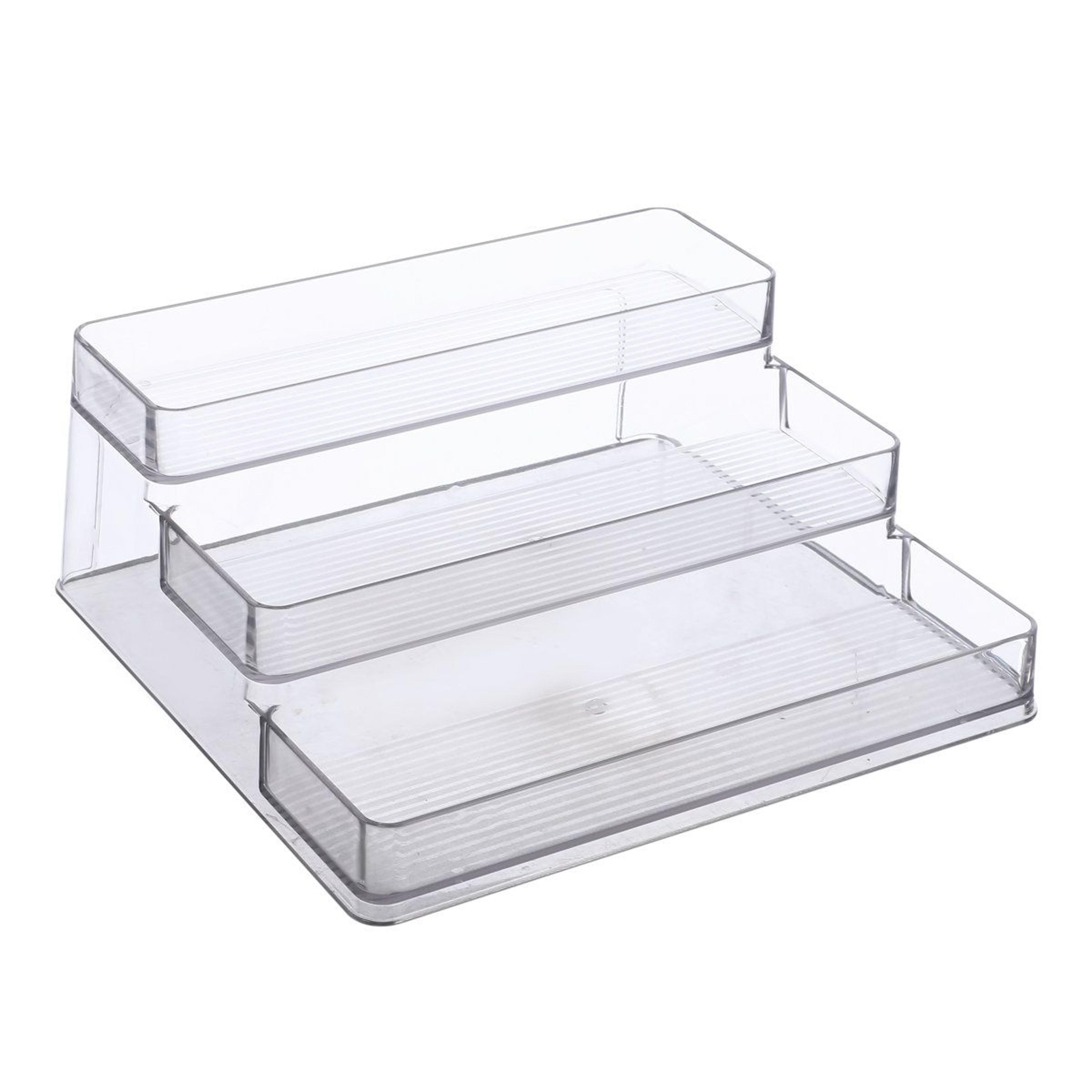 3 tier spice rack pantry organizer clear spice jar storage set of 6