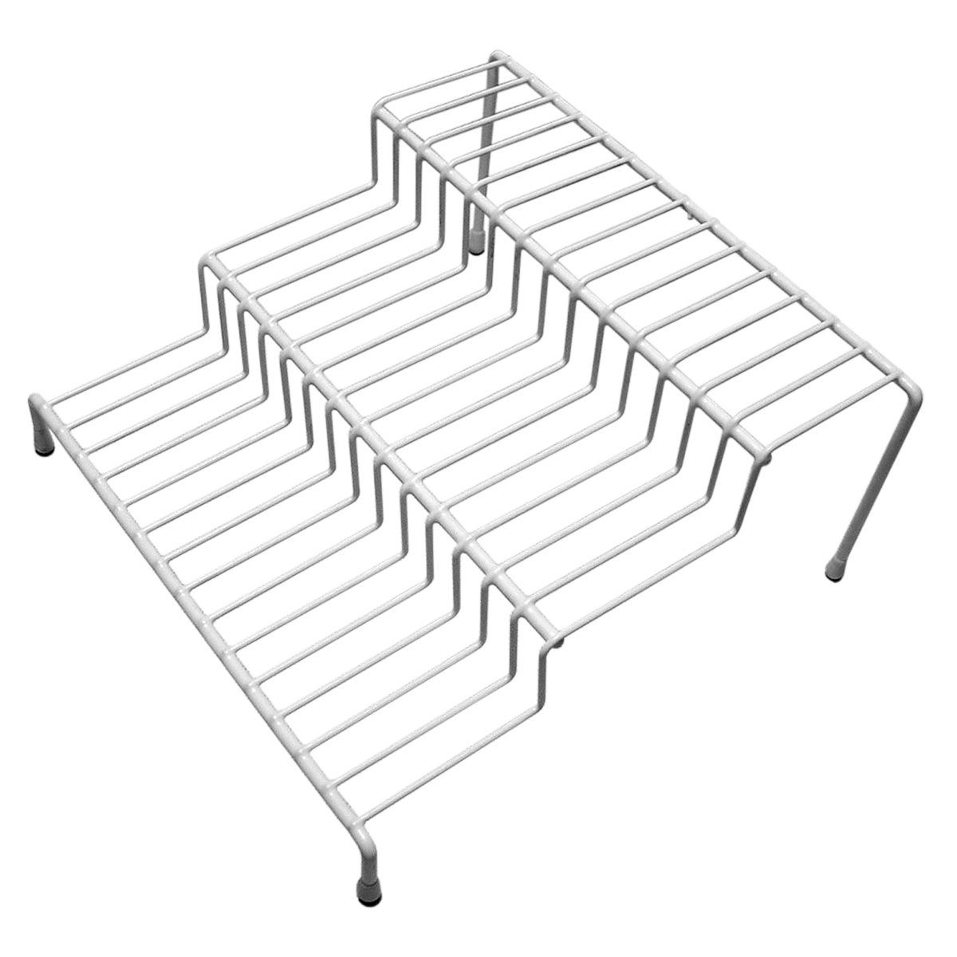 3 tier steel spice rack countertop kitchen organizer with stepped storage