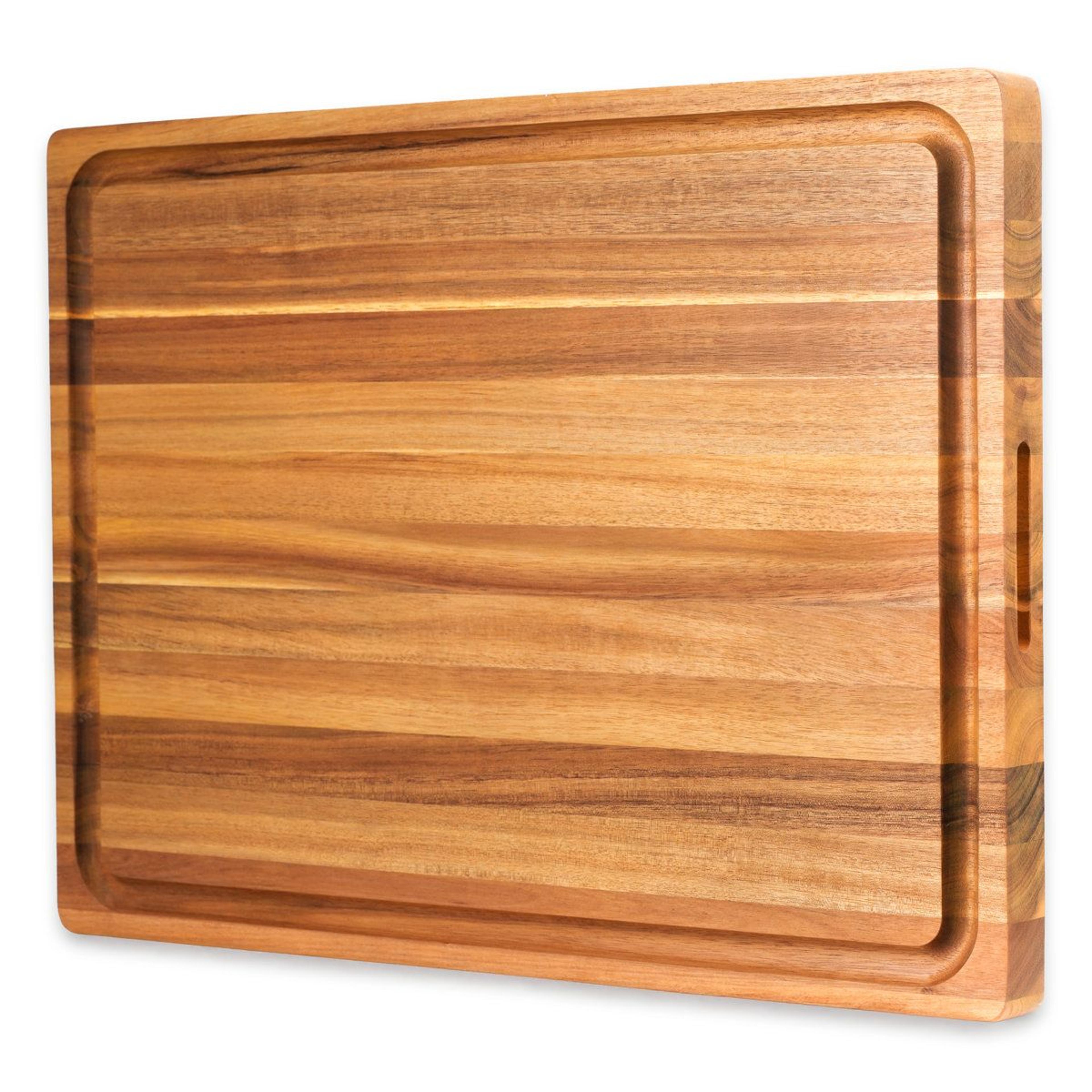extra large acacia wood cutting board reversible butcher block with juice groove