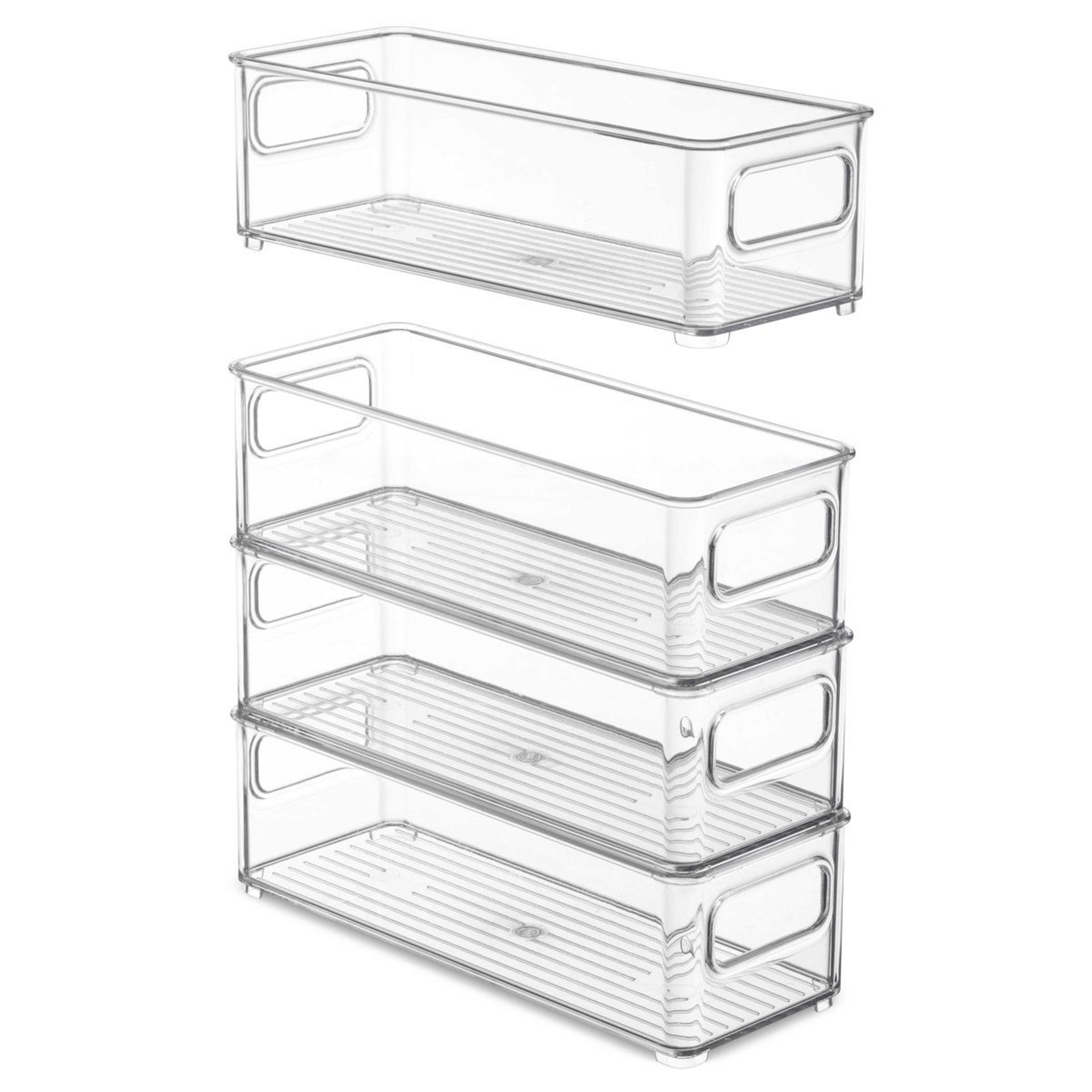 refrigerator organizer bins 8 pack stackable fridge storage bins for kitchen pantry