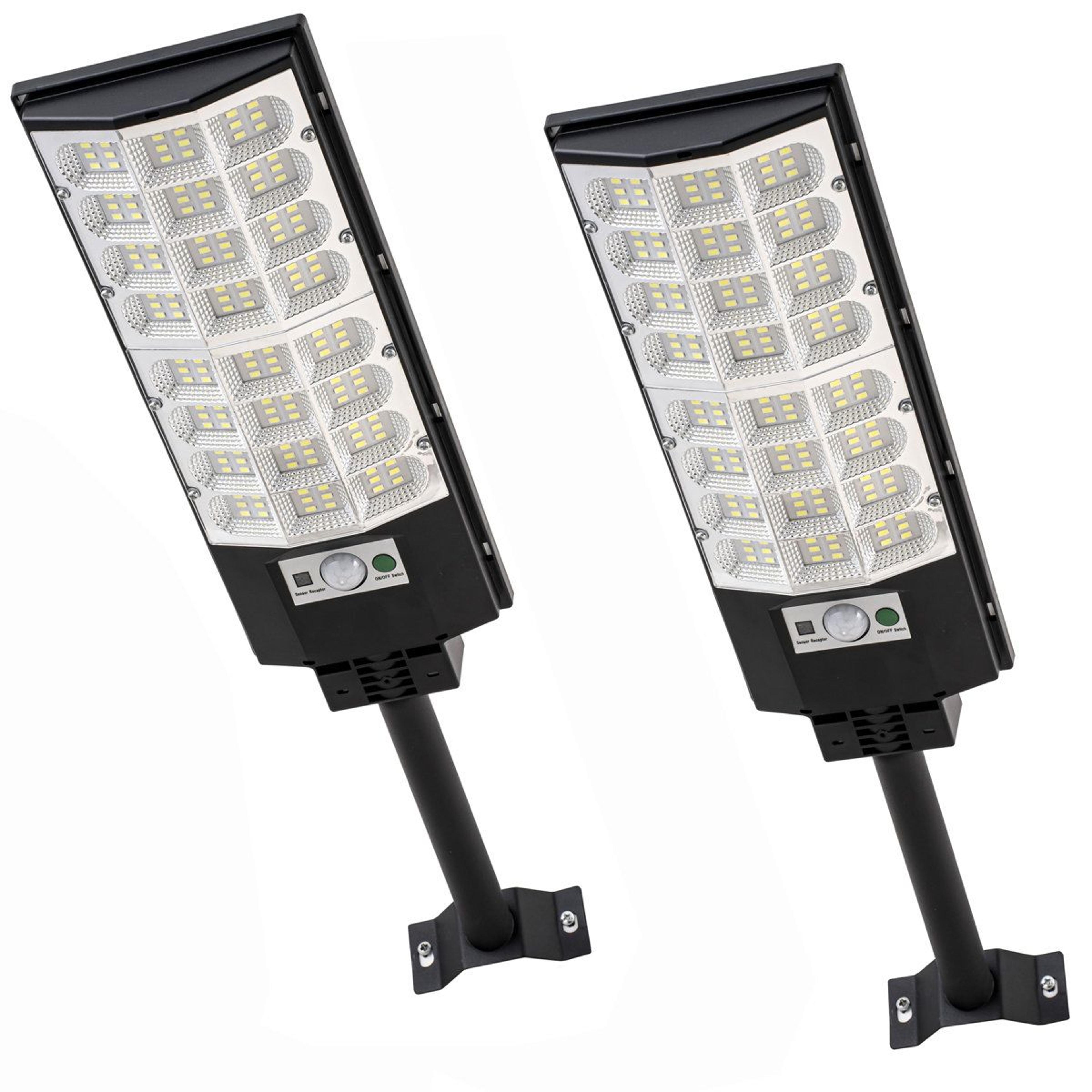 solar motion sensor street lights dusk to dawn outdoor lights with remote control set of 2