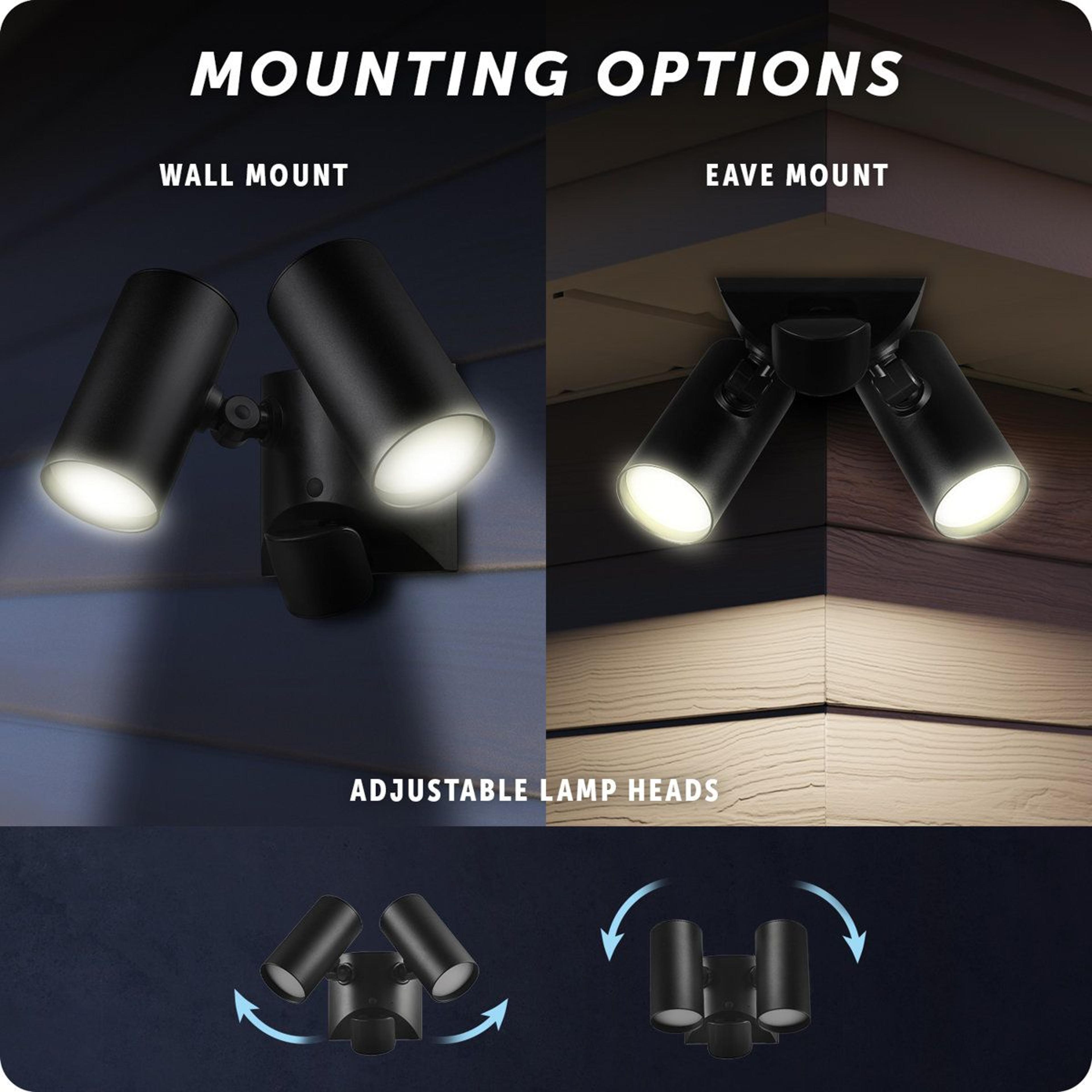 dual head motion sensor outdoor led security light