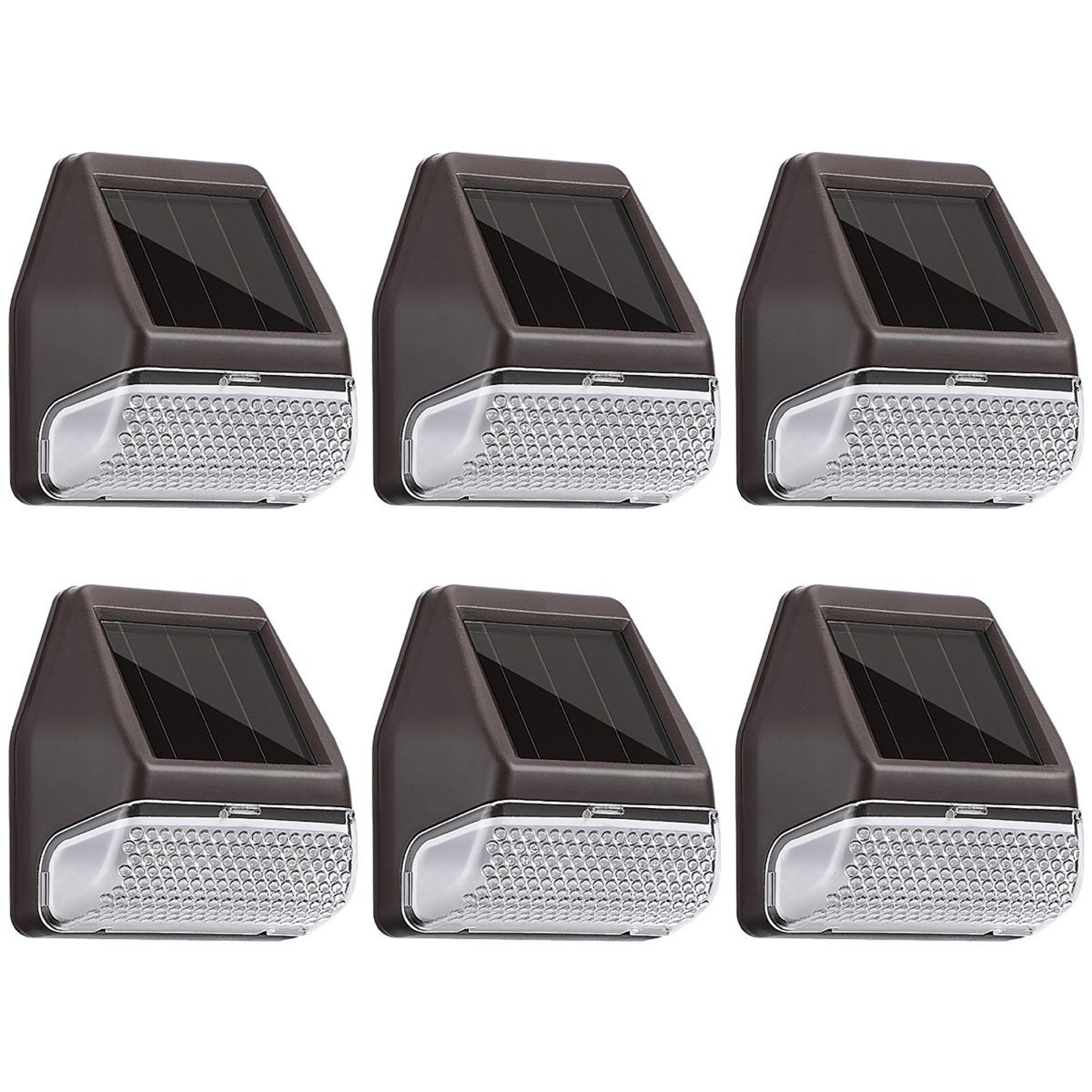 solar deck lights dusk to dawn waterproof outdoor step lights set of 6