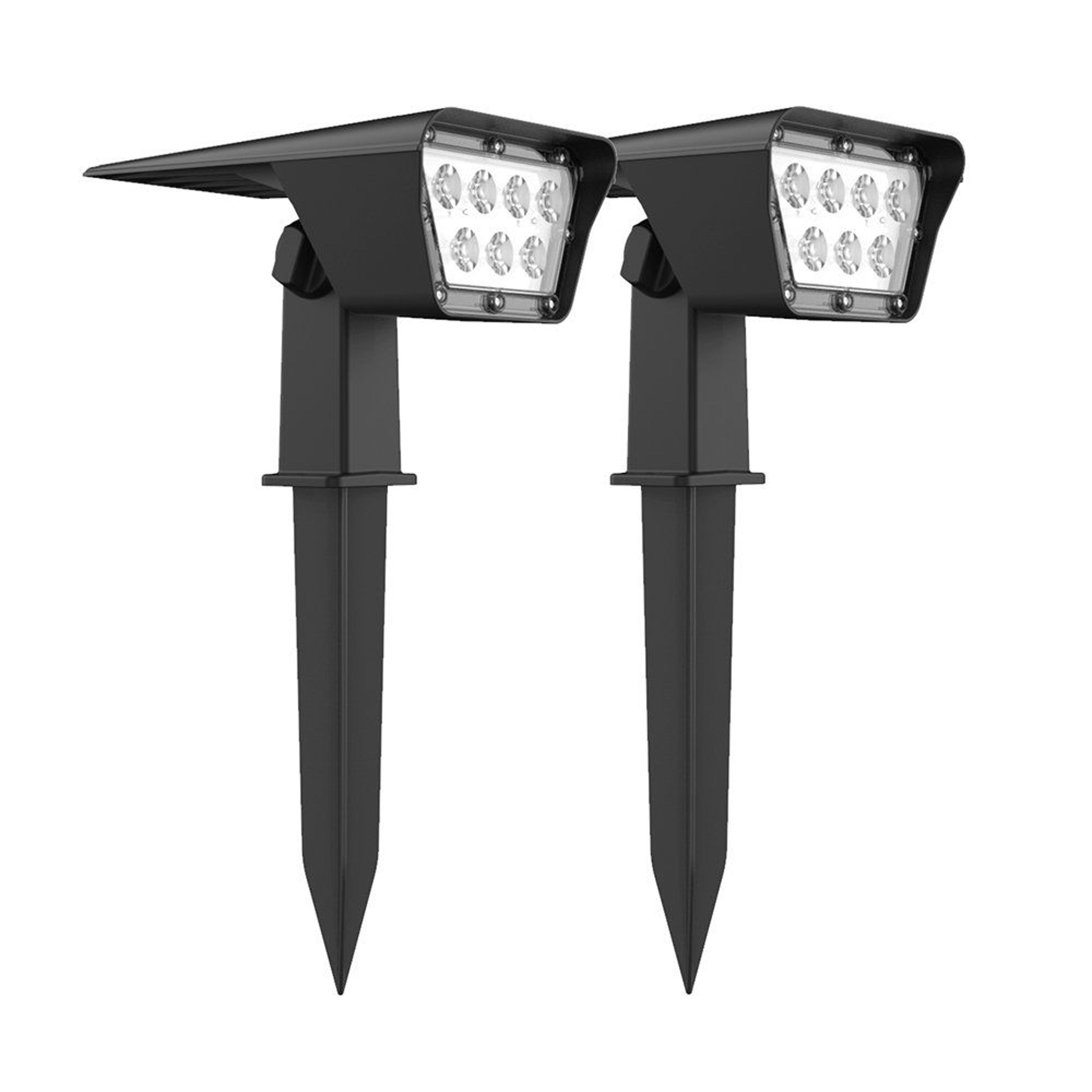 300 lumen adjustable solar landscape spotlights dusk to dawn outdoor lights set of 2