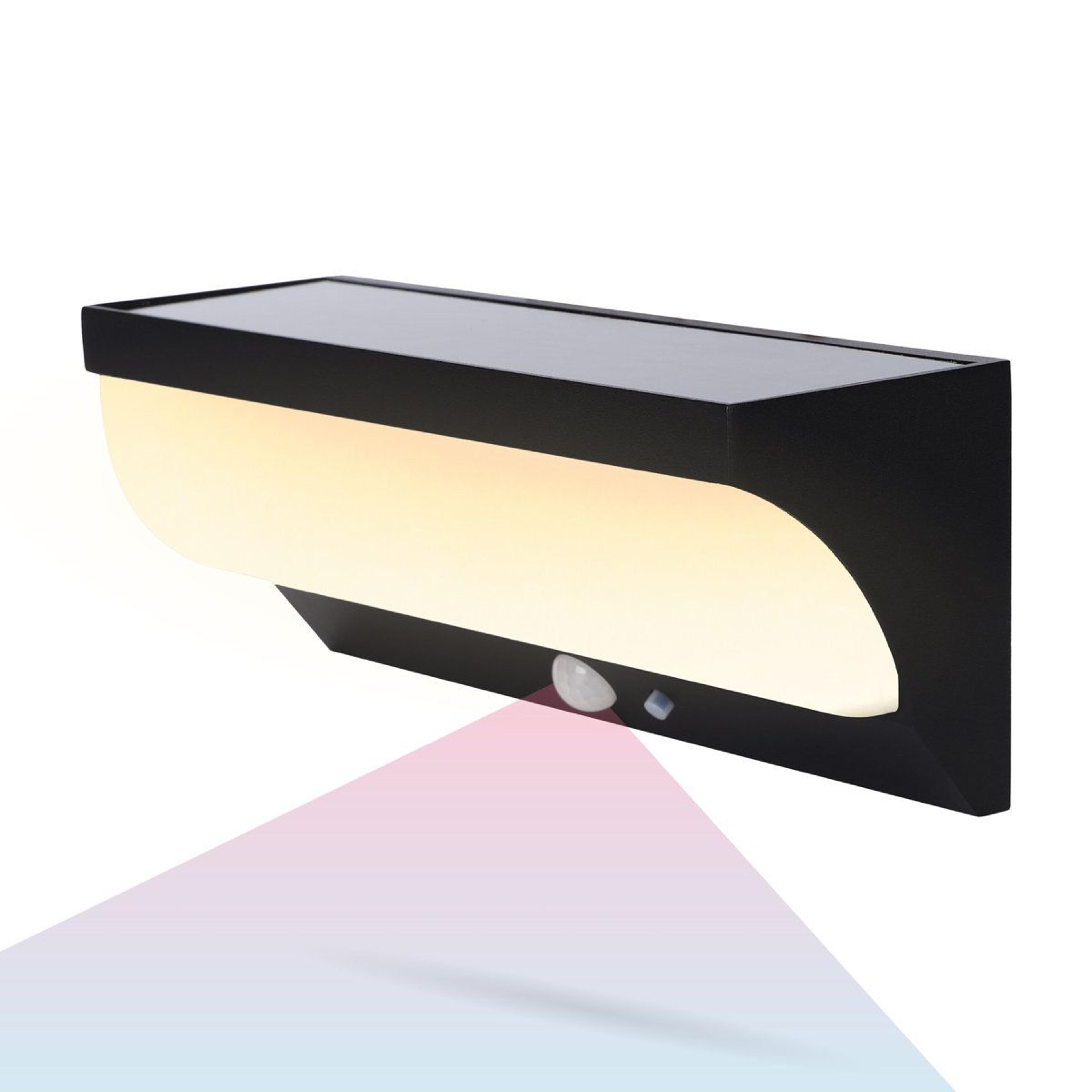 solar outdoor wall sconce motion sensor led light
