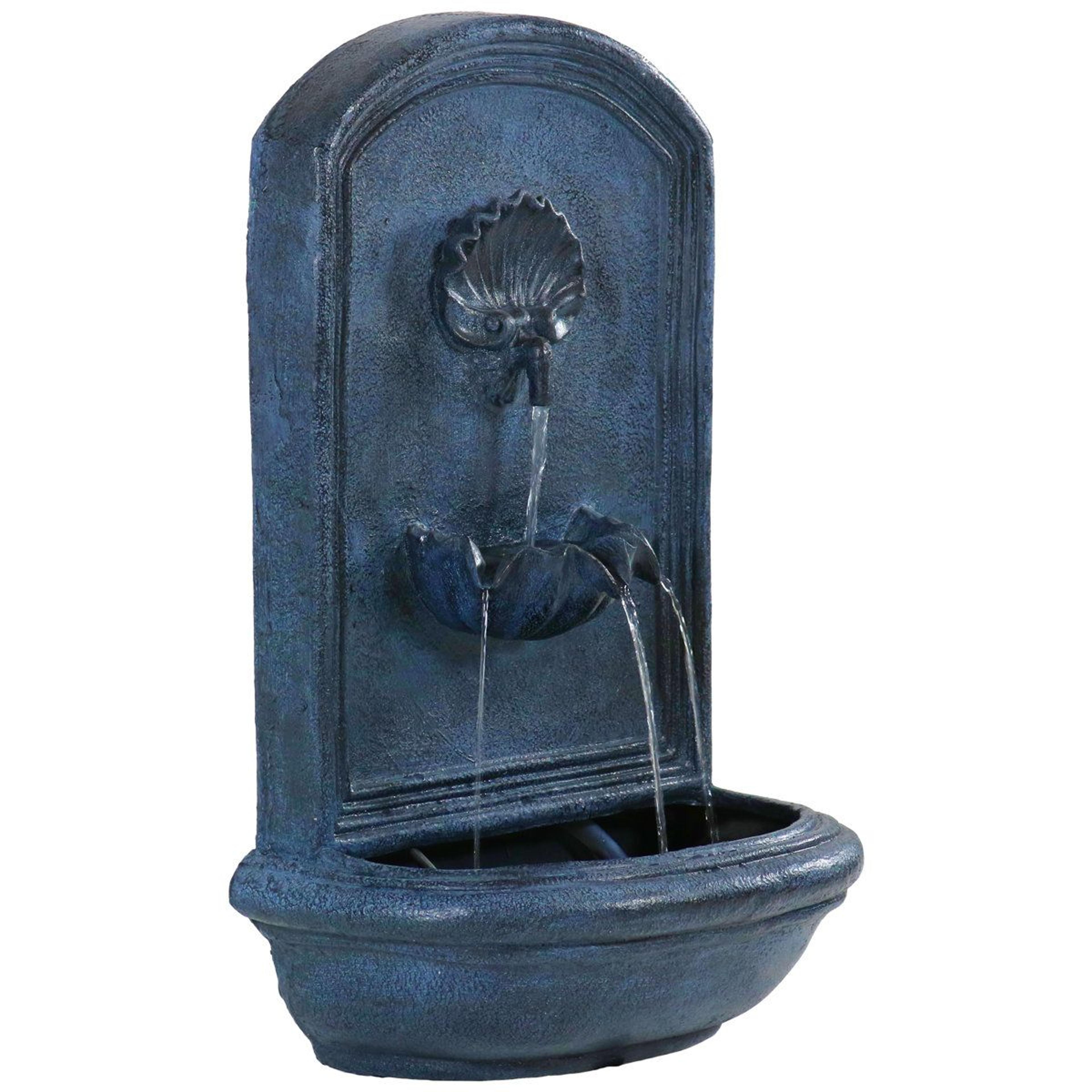 serene tiered outdoor wall fountain weather resistant garden water feature