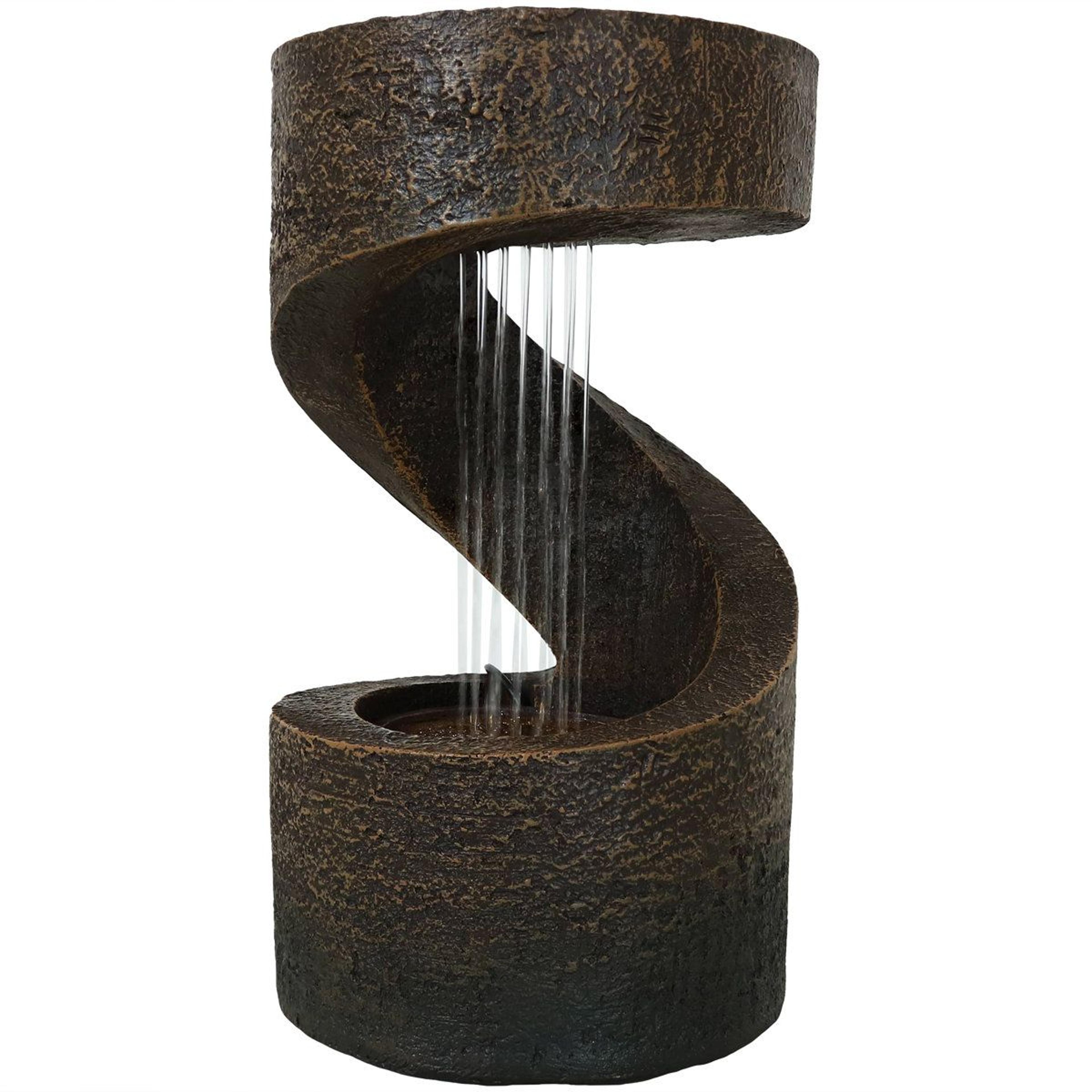 modern indoor tabletop fountain with led light and relaxing waterfall