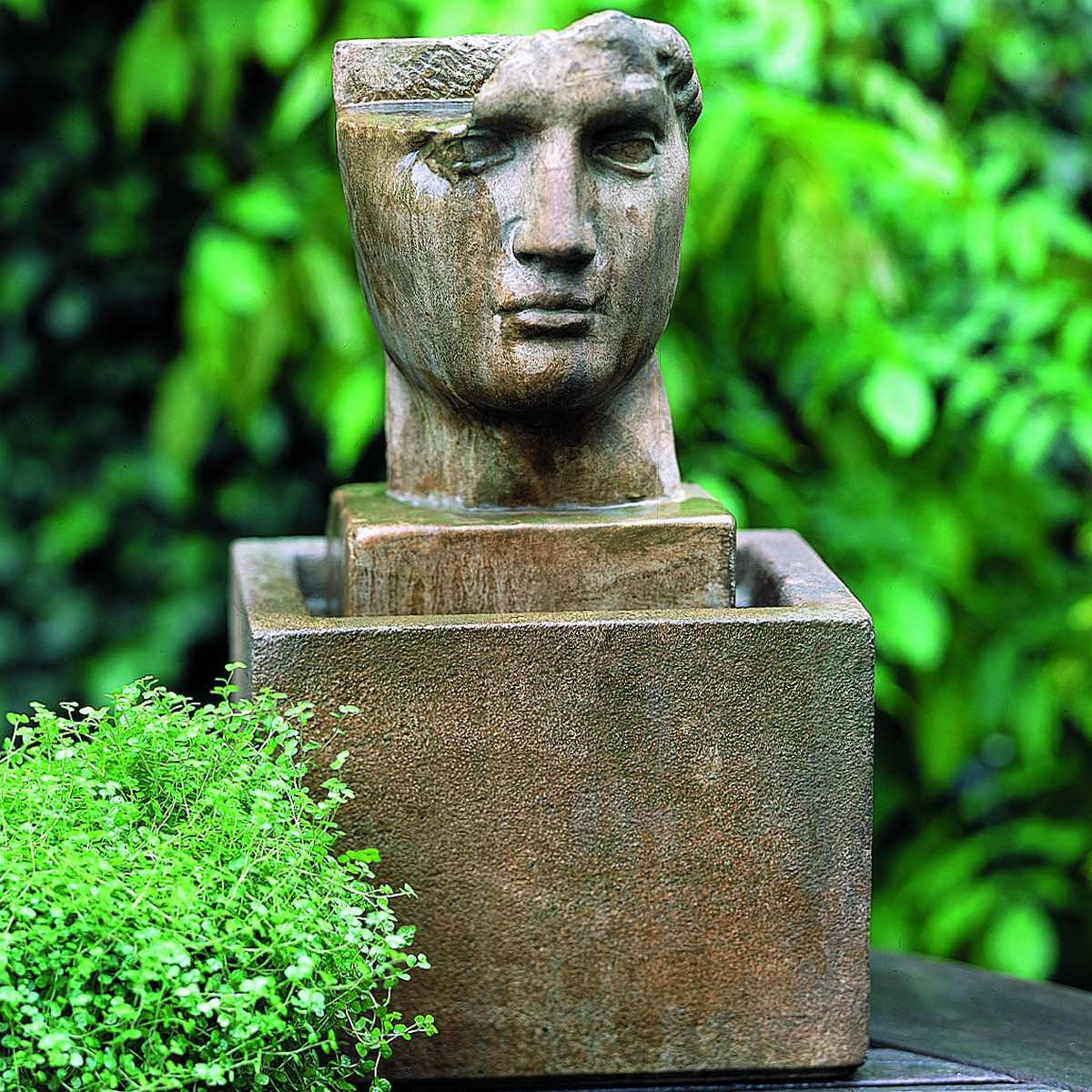 renfri handcrafted concrete sculptural fountain for indoor outdoor spaces