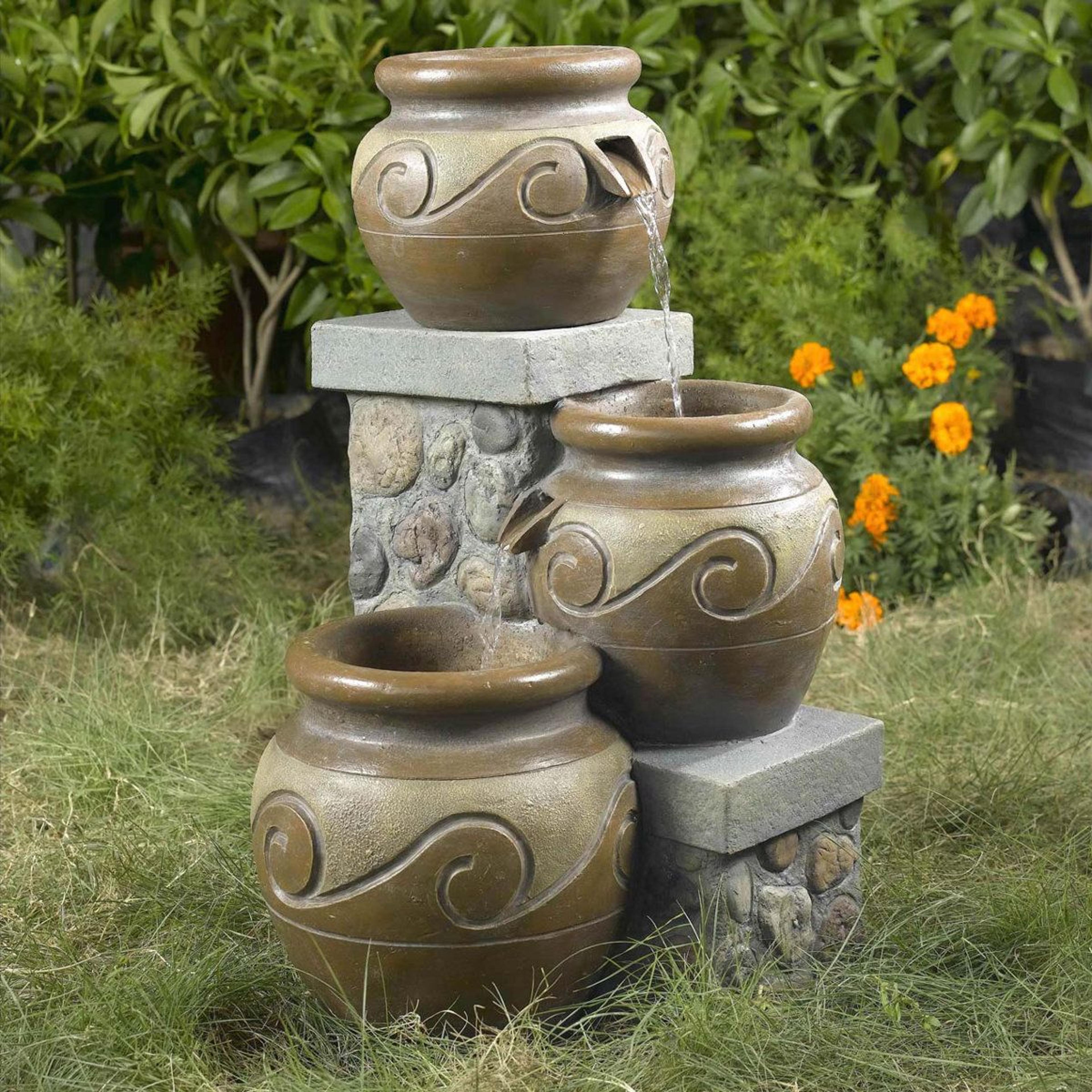 outdoor floor fountain cascading garden water fountain