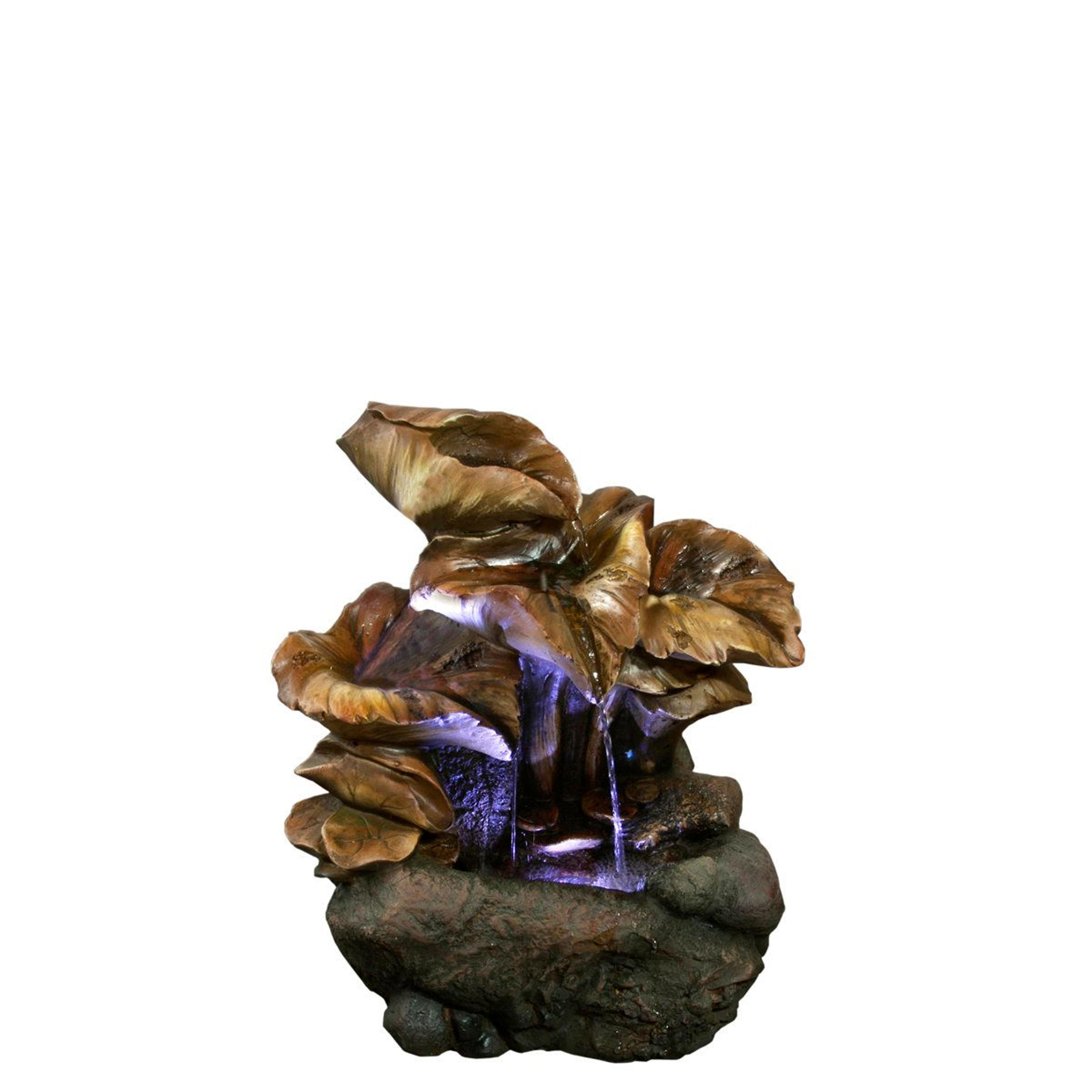 indoor cascade water fountain with led lights and adjustable flow