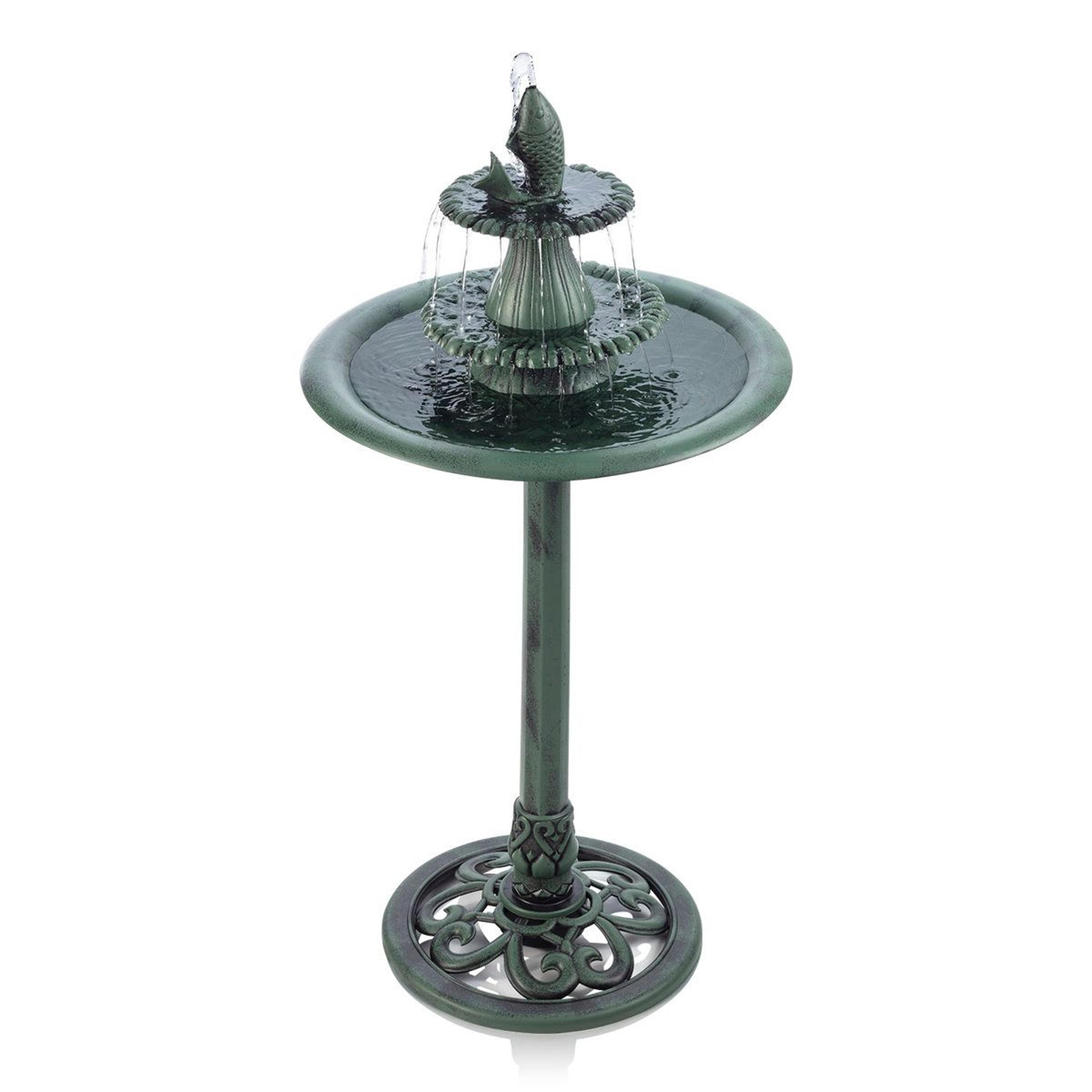 arnt 3 tier outdoor water fountain bird bath with pump