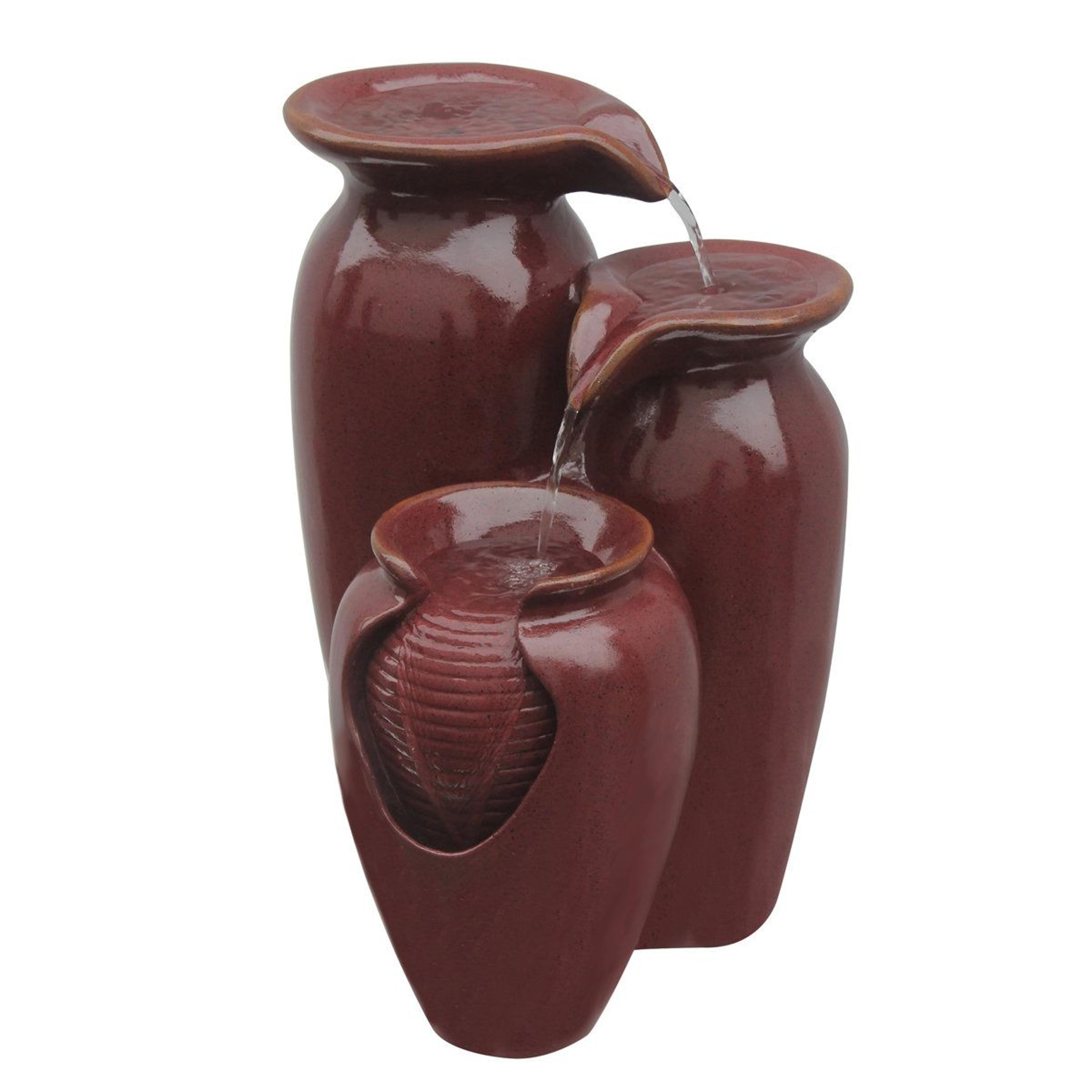 3 tier outdoor water fountain cascading jar garden fountain with pump