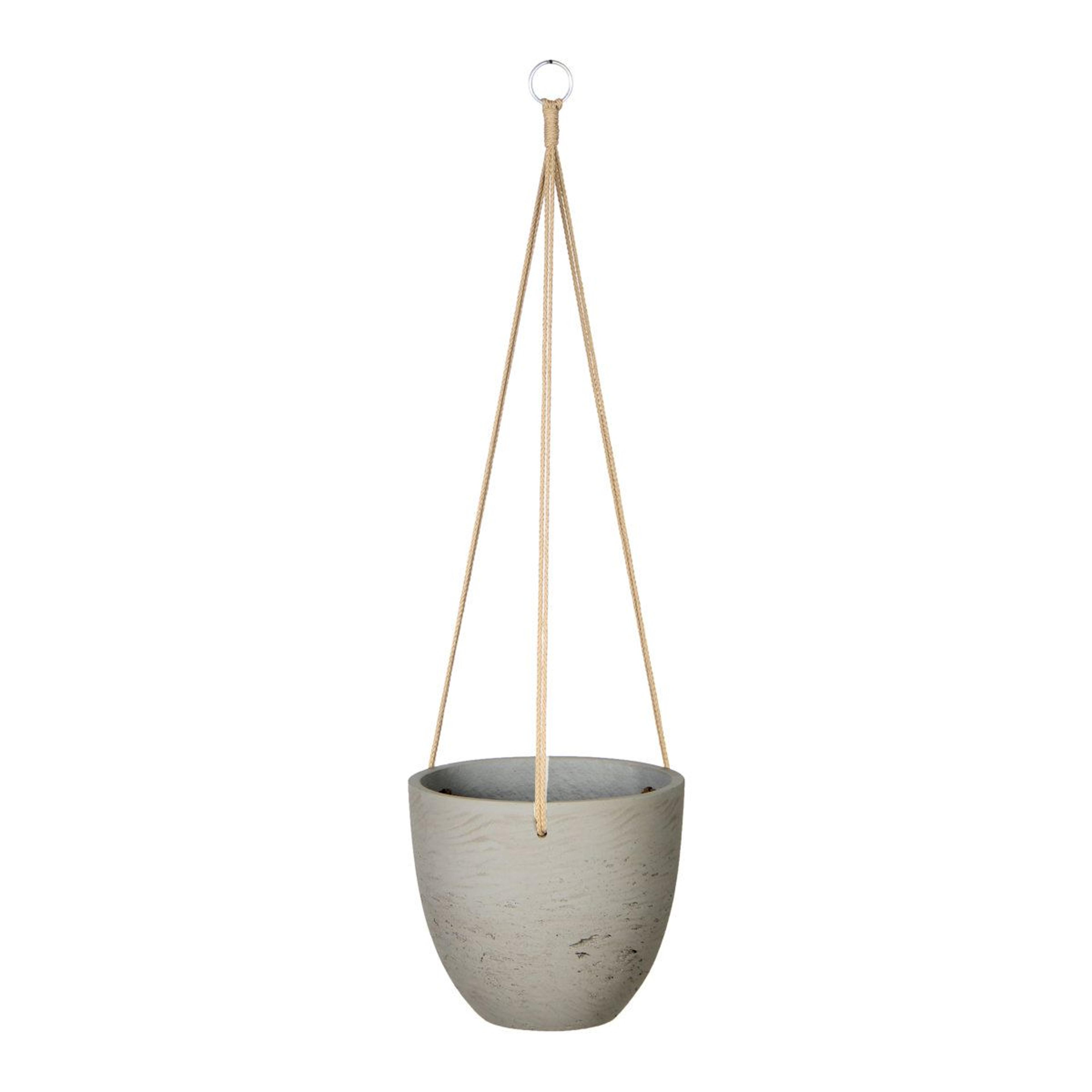 mayas classic cement hanging planter indoor hanging plant pot with rope