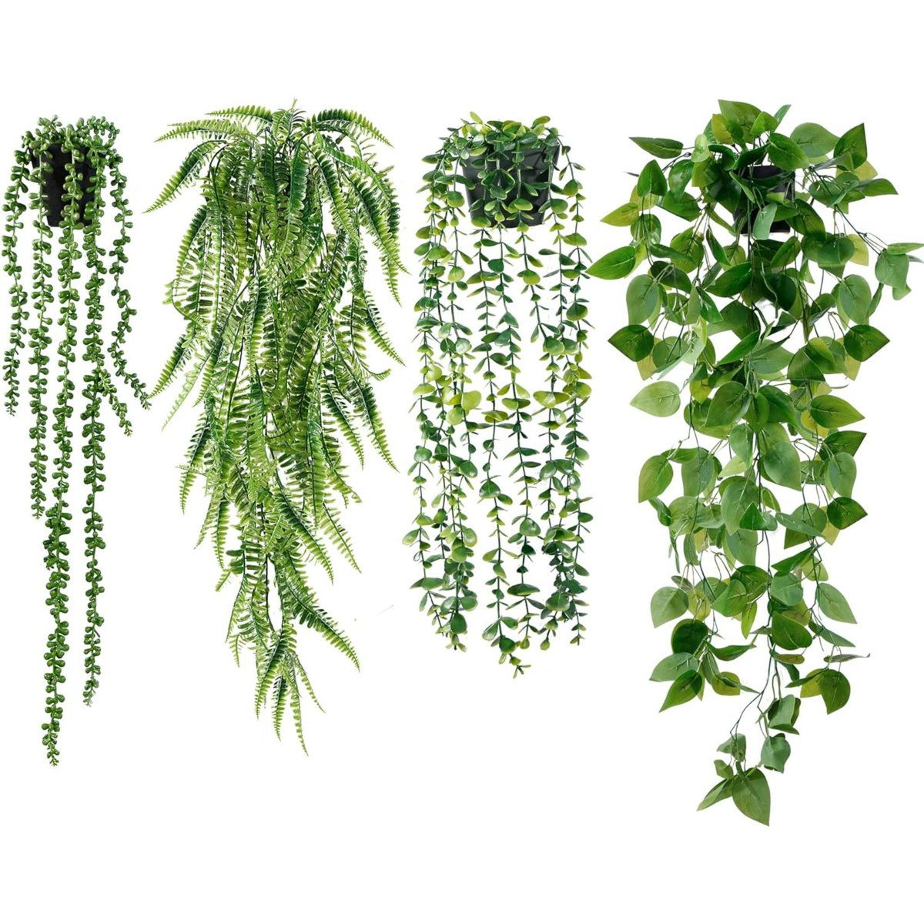 ebern designs laroya artificial hanging plants faux hanging greenery set