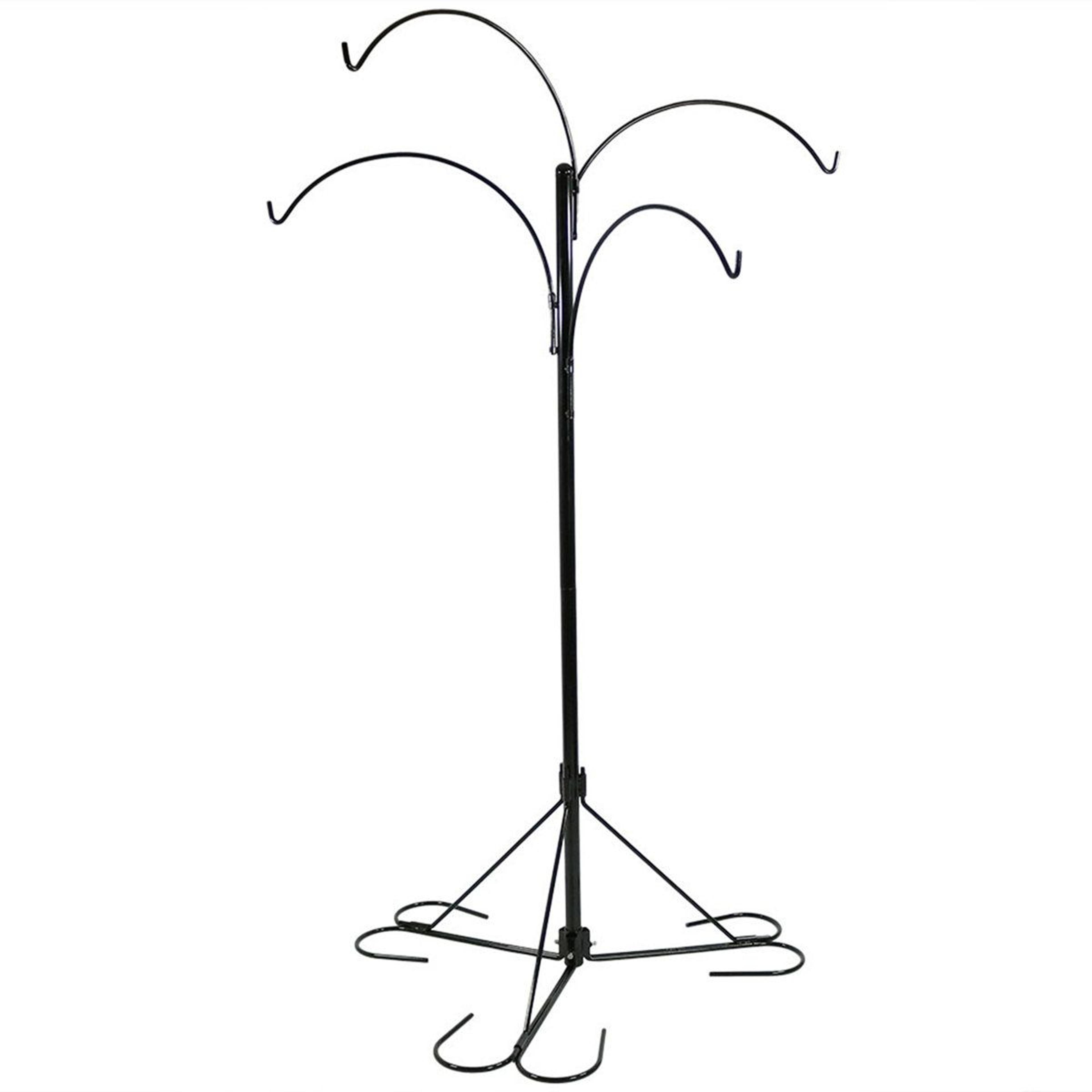 4 arm adjustable hanging basket plant stand outdoor plant hanger