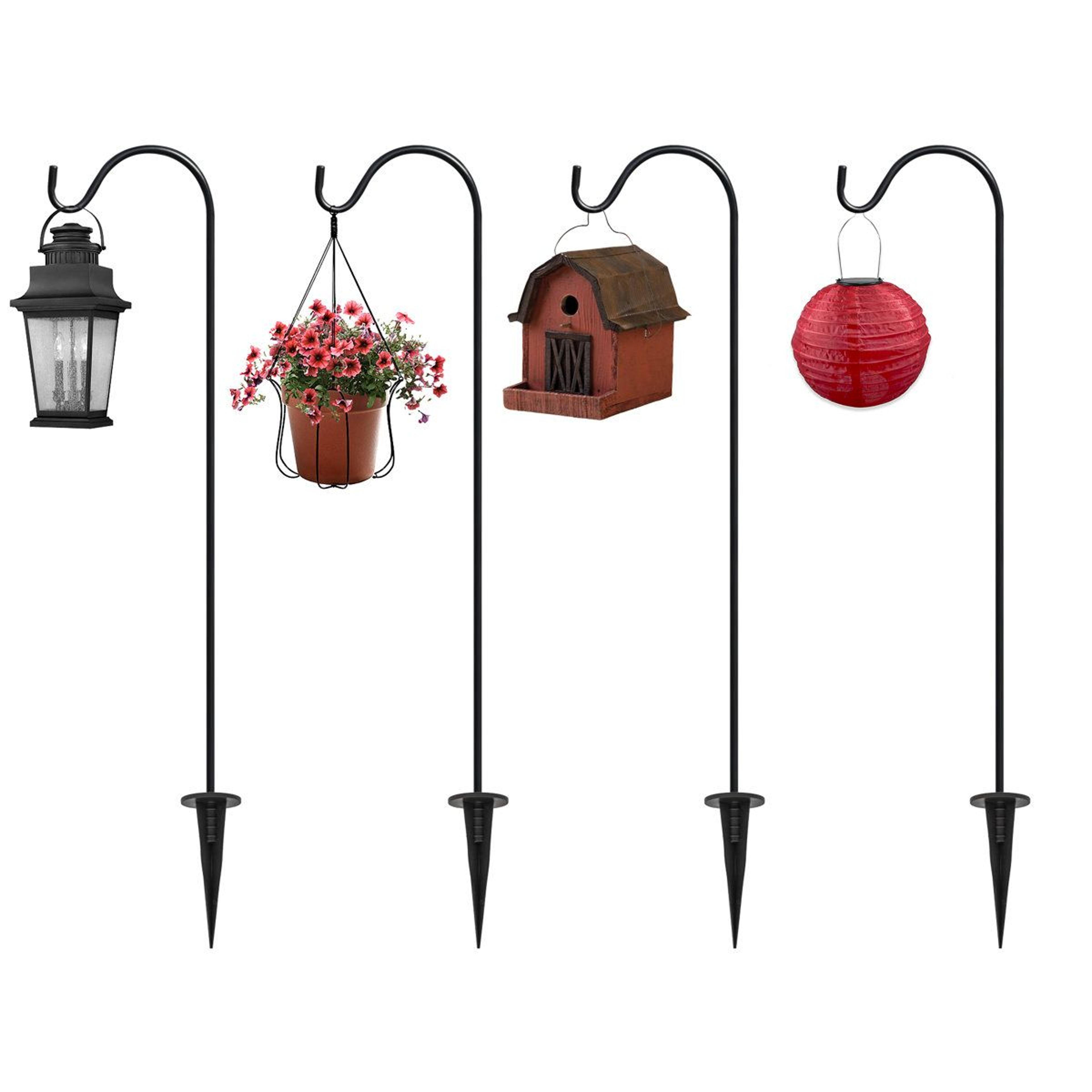 sorbus shepherd hooks garden plant hanger set of 4 for outdoor decor