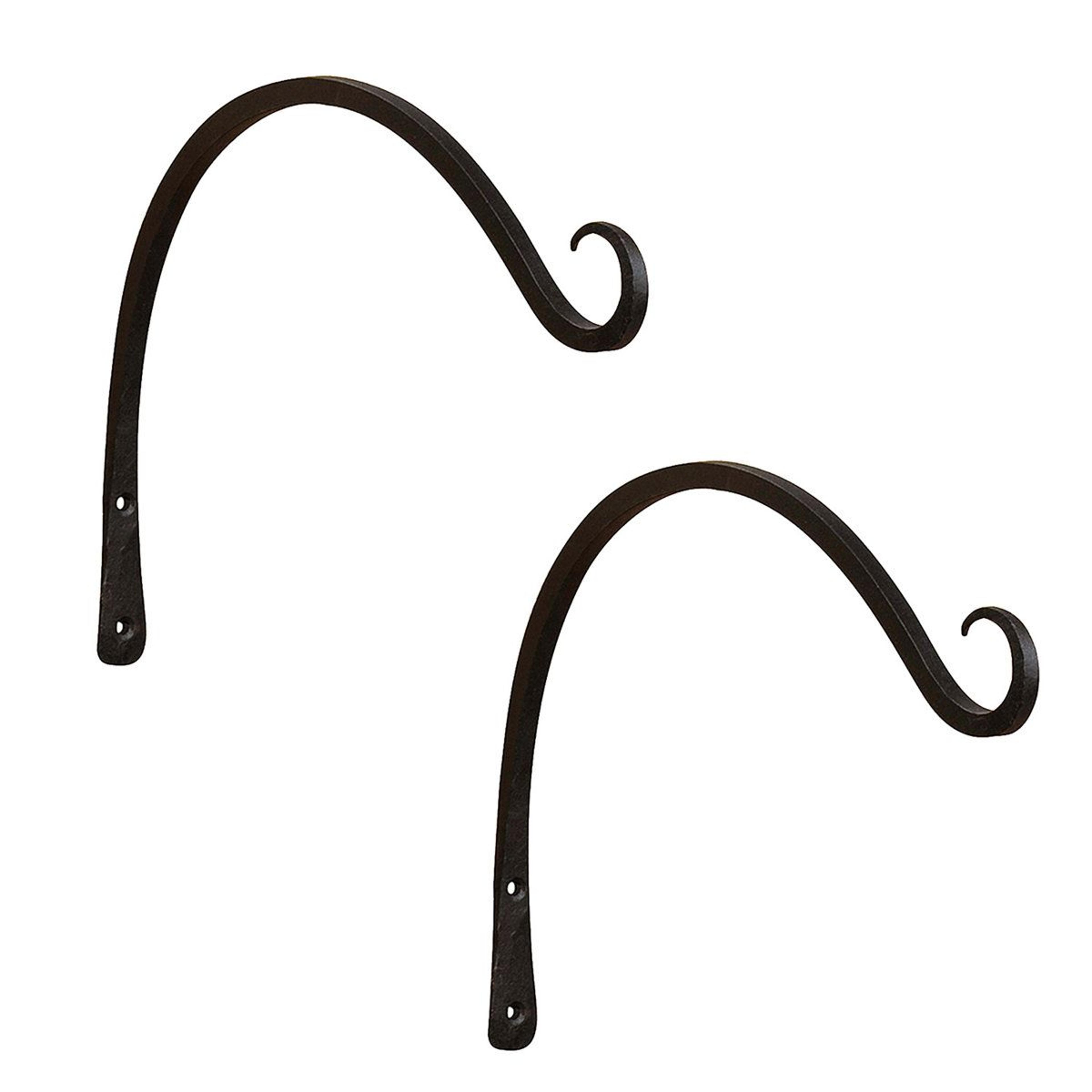 freeport park wrought iron plant bracket set of 2 weather resistant wall mounted hanging basket hooks