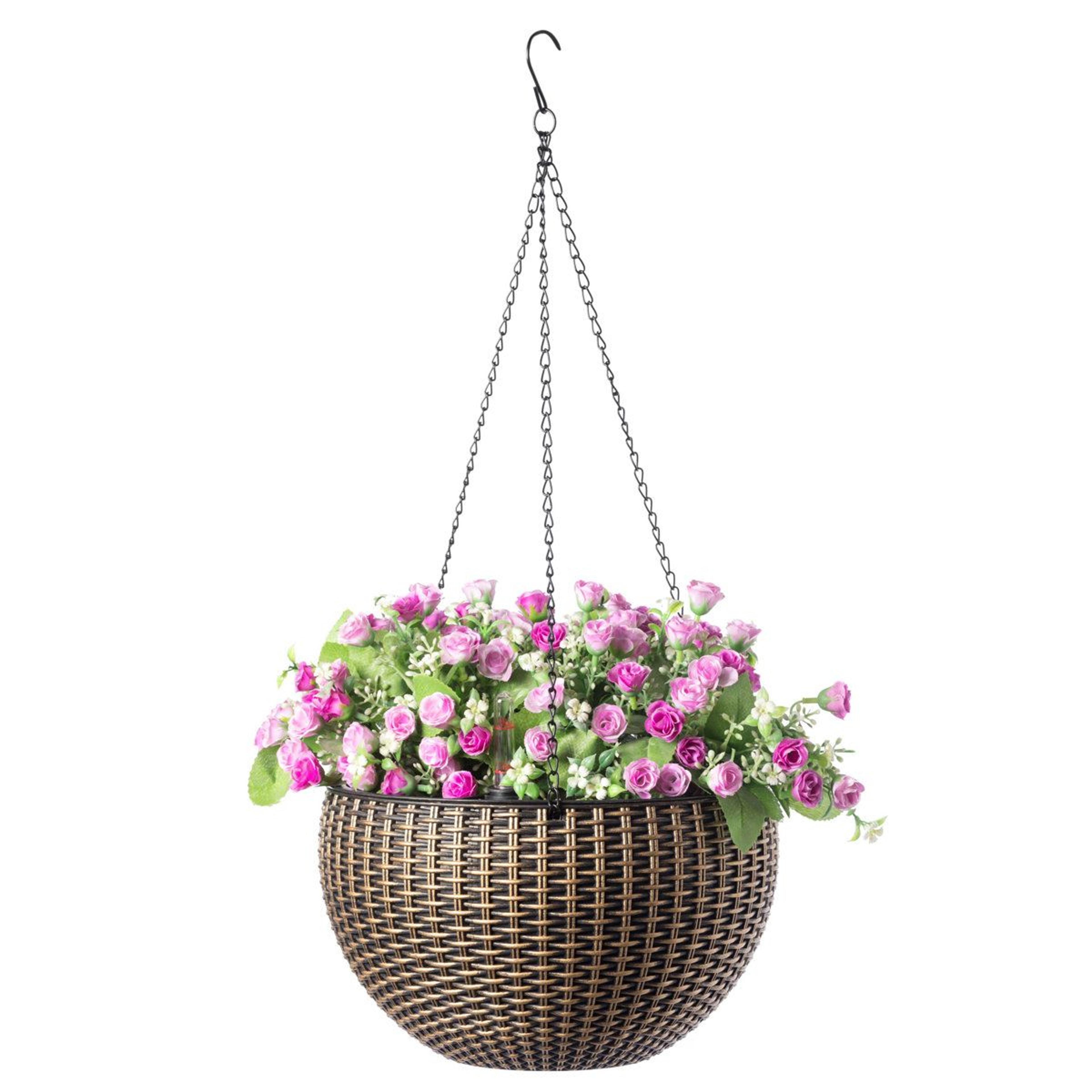 eckart self watering hanging planter for indoor outdoor plants