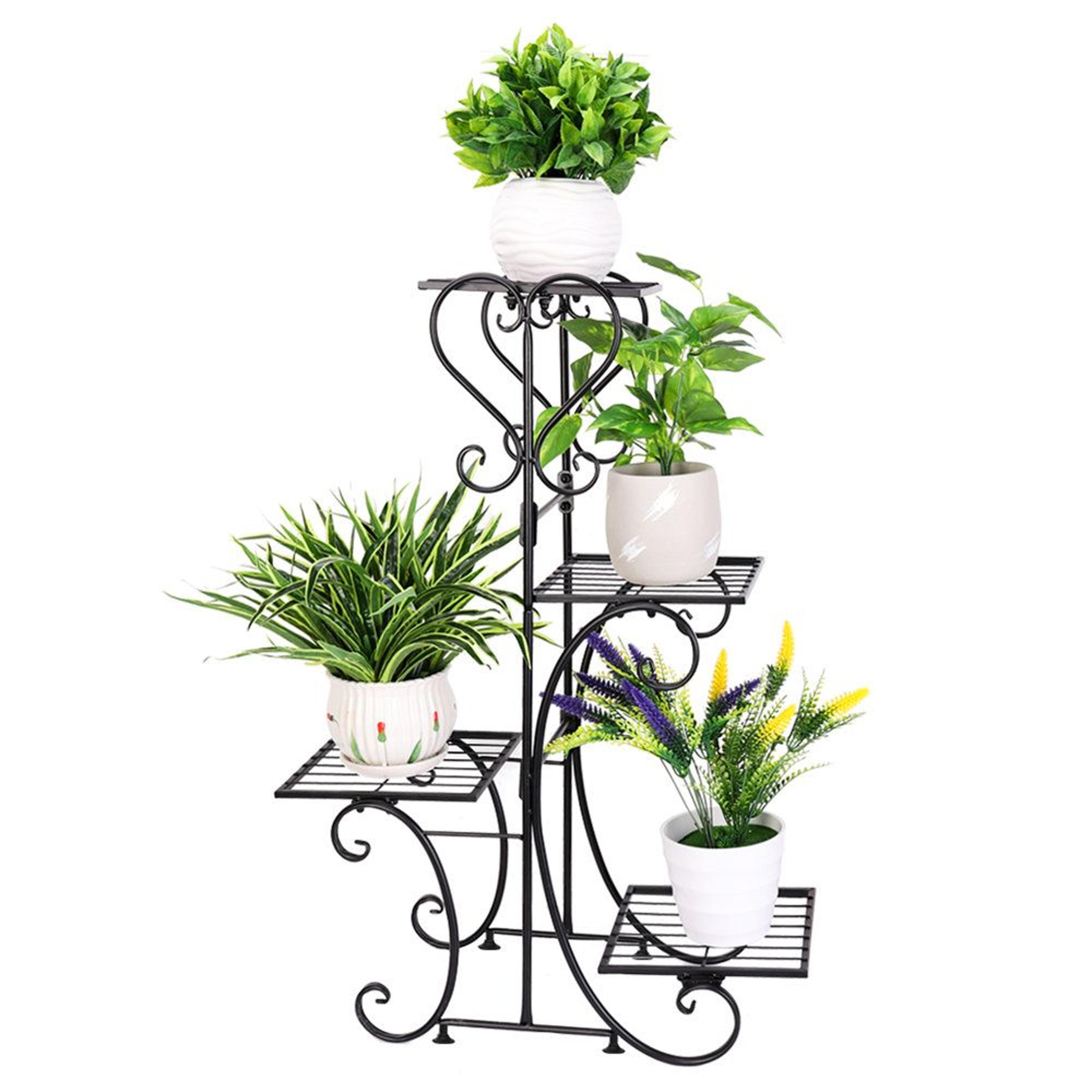 henrika 4 tier metal plant stand for indoor outdoor flower pots