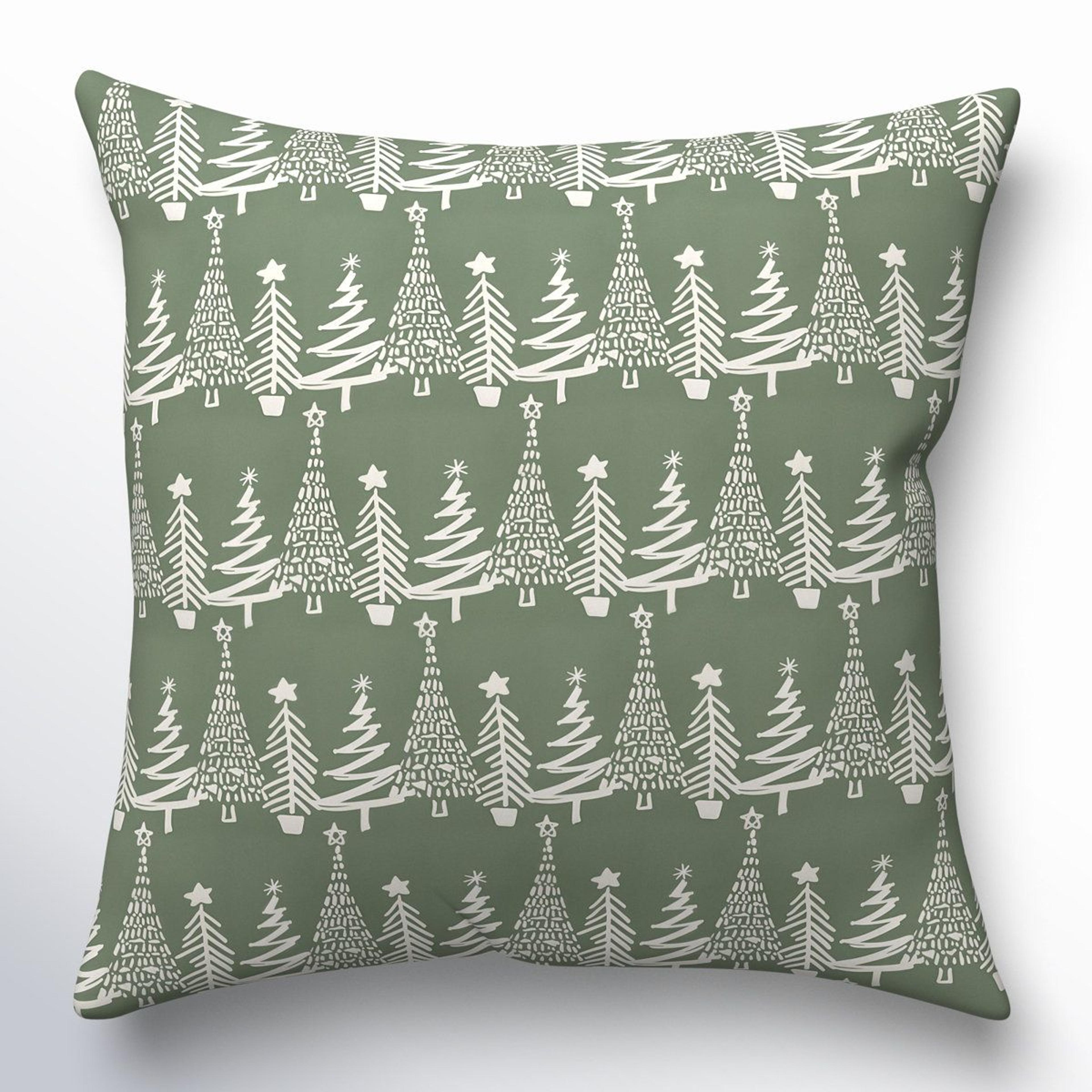festive tree indoor outdoor pillow weather resistant patio throw pillow