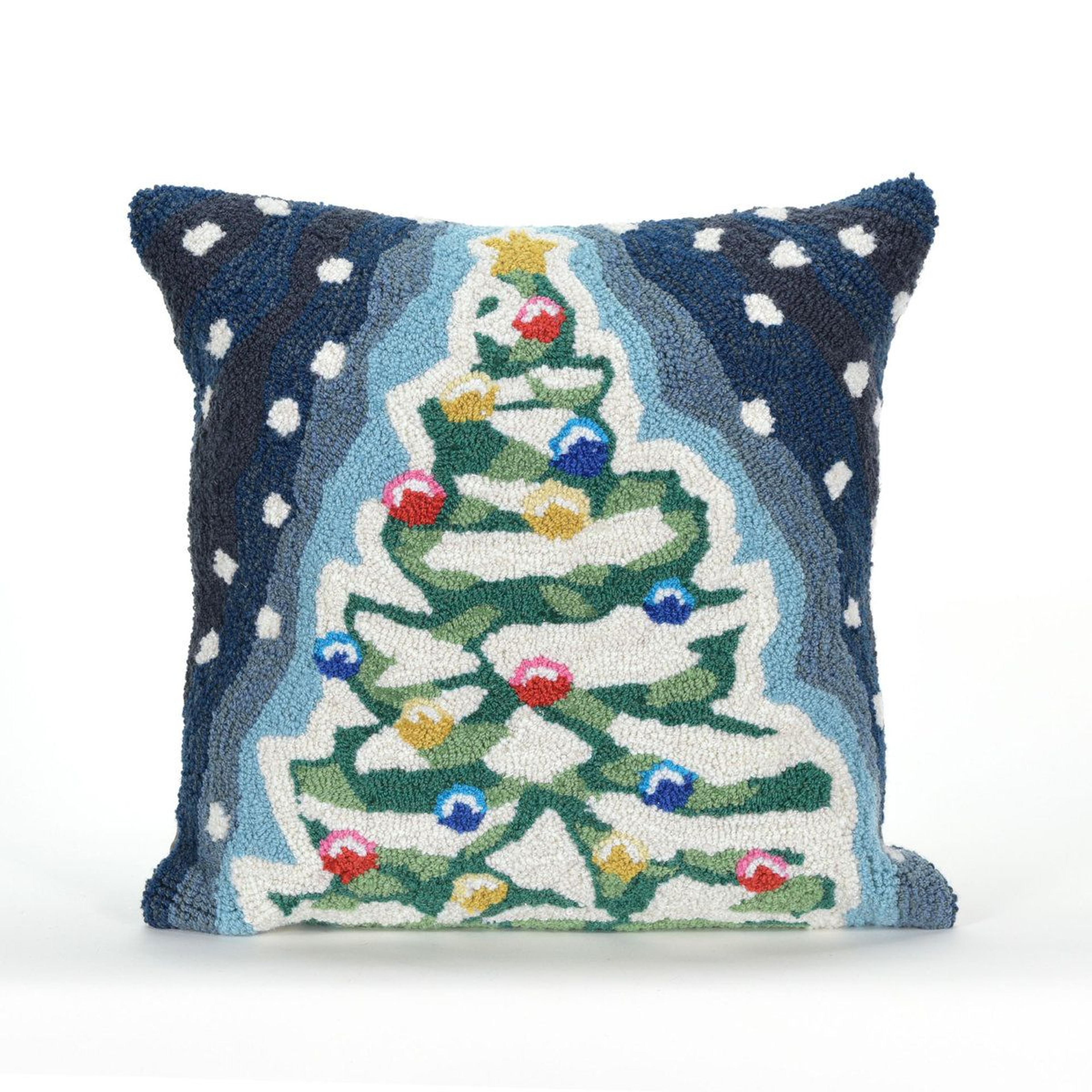 lush decor christmas tree outdoor throw pillow with insert