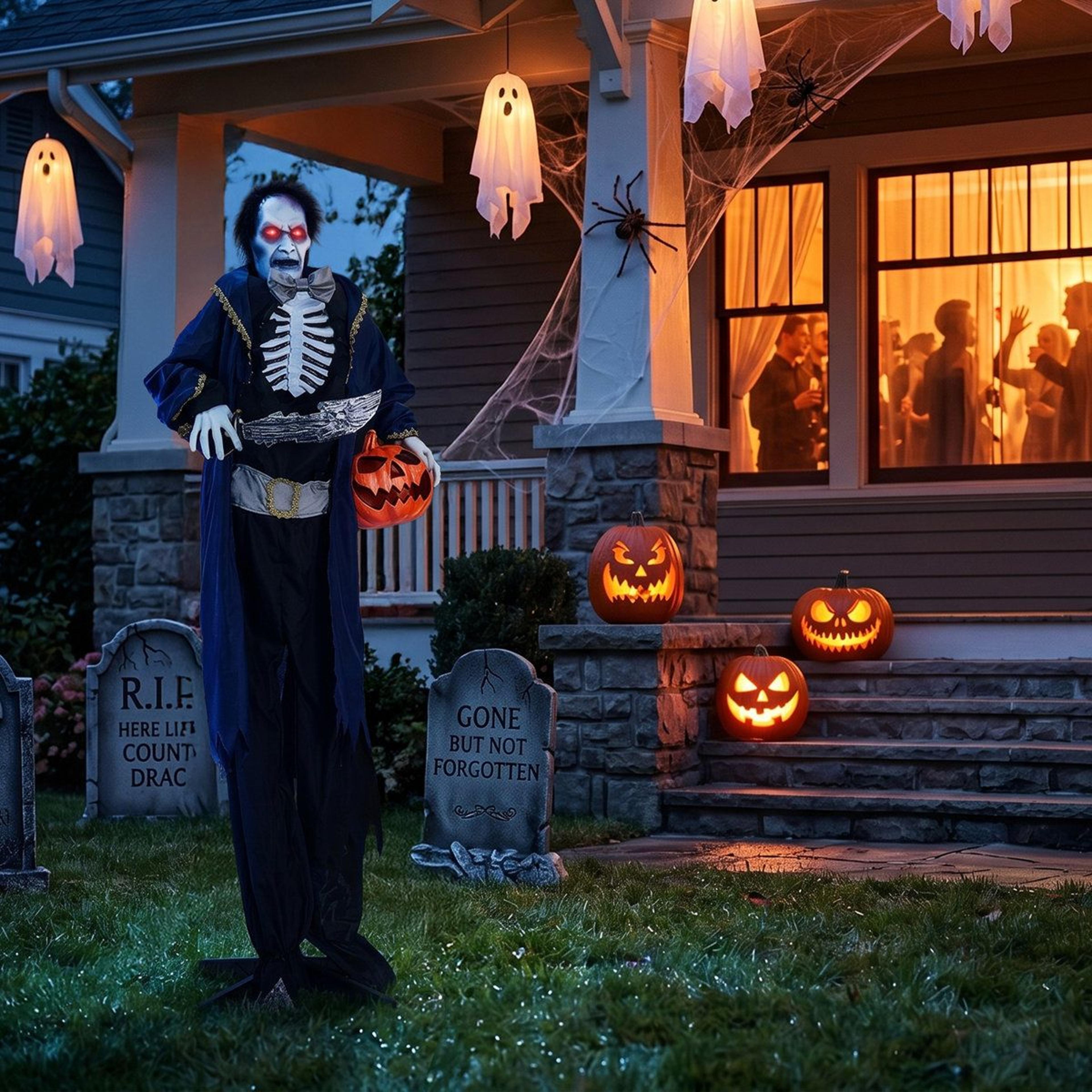 5.8ft spooky halloween standee decoration for indoor outdoor displays