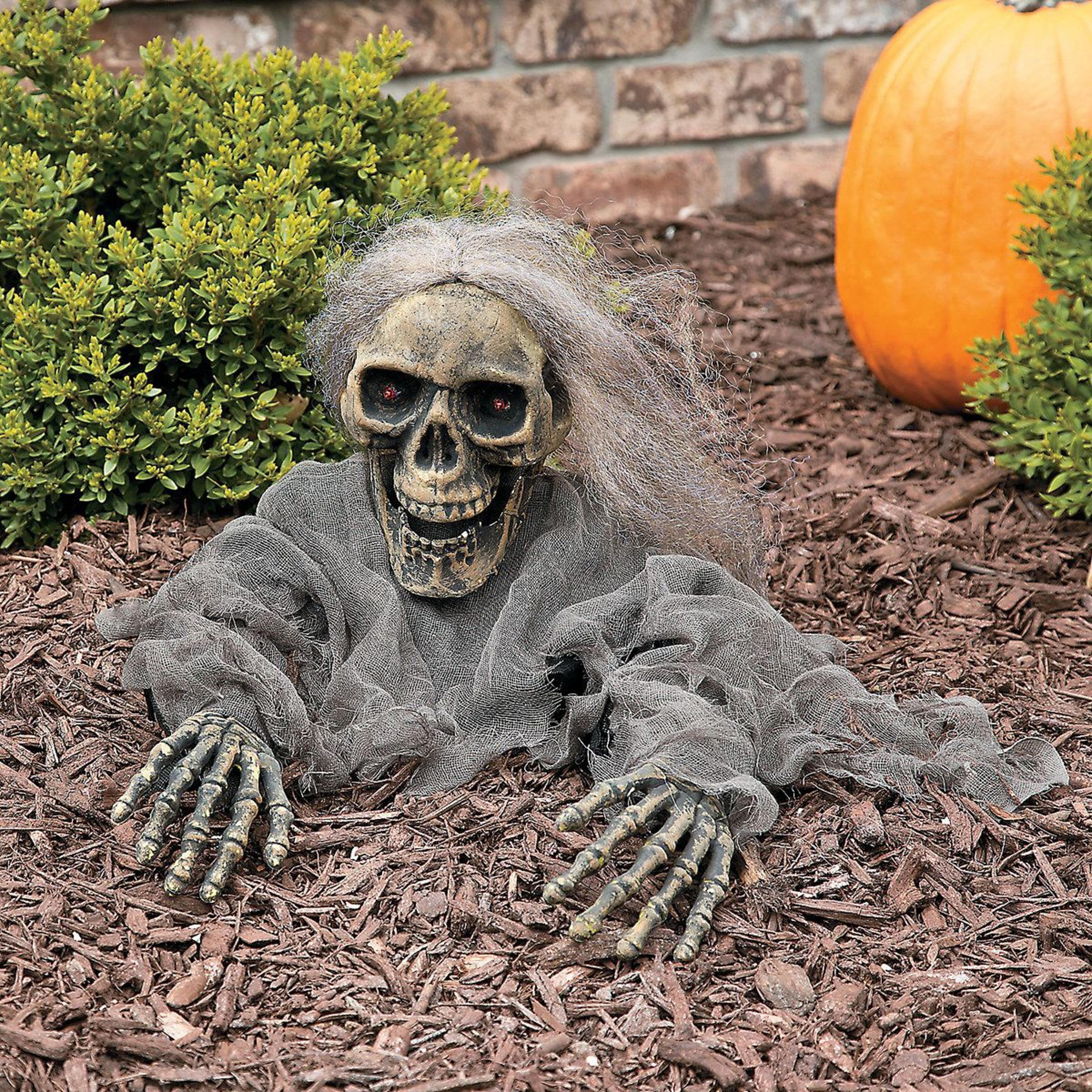 try me skeleton garden stake halloween outdoor decoration