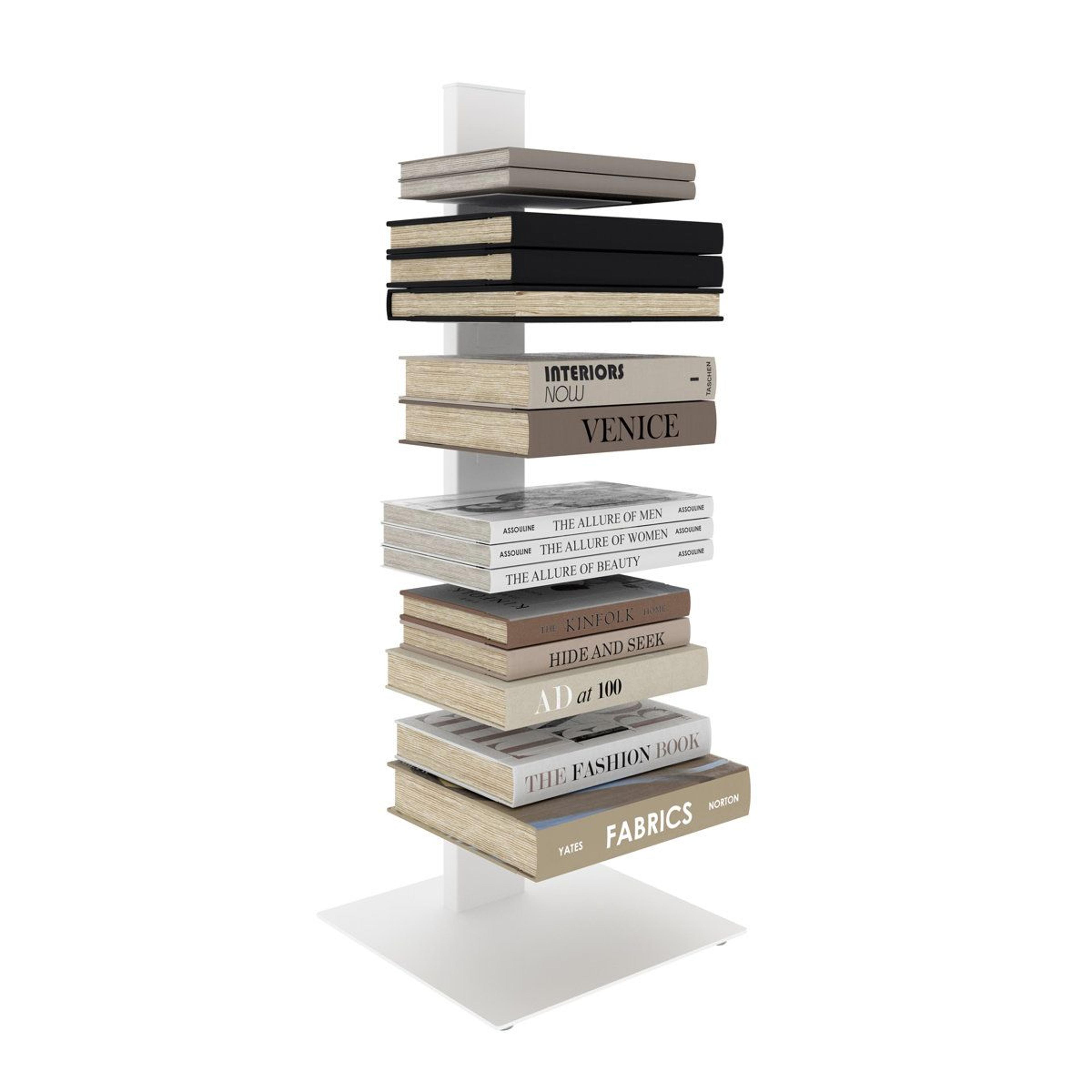 ajax steel ladder bookcase space saving modern vertical bookshelf