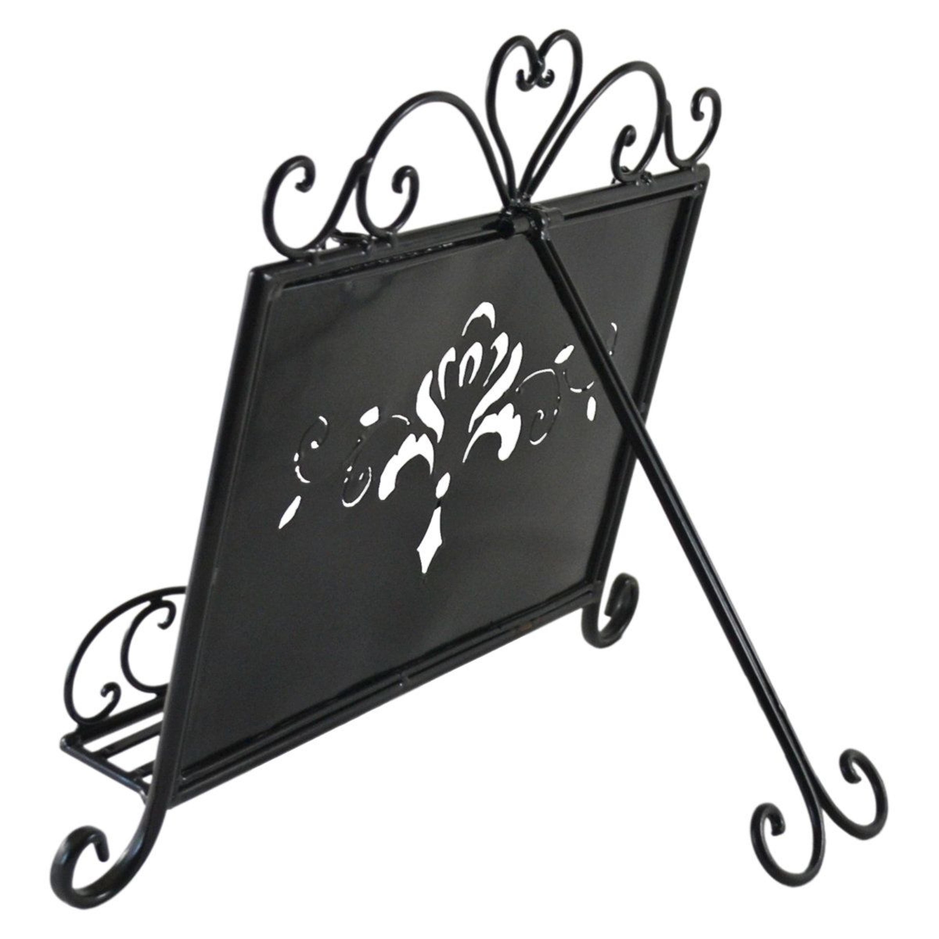 antique metal book stand cookbook holder for countertop and tabletop display