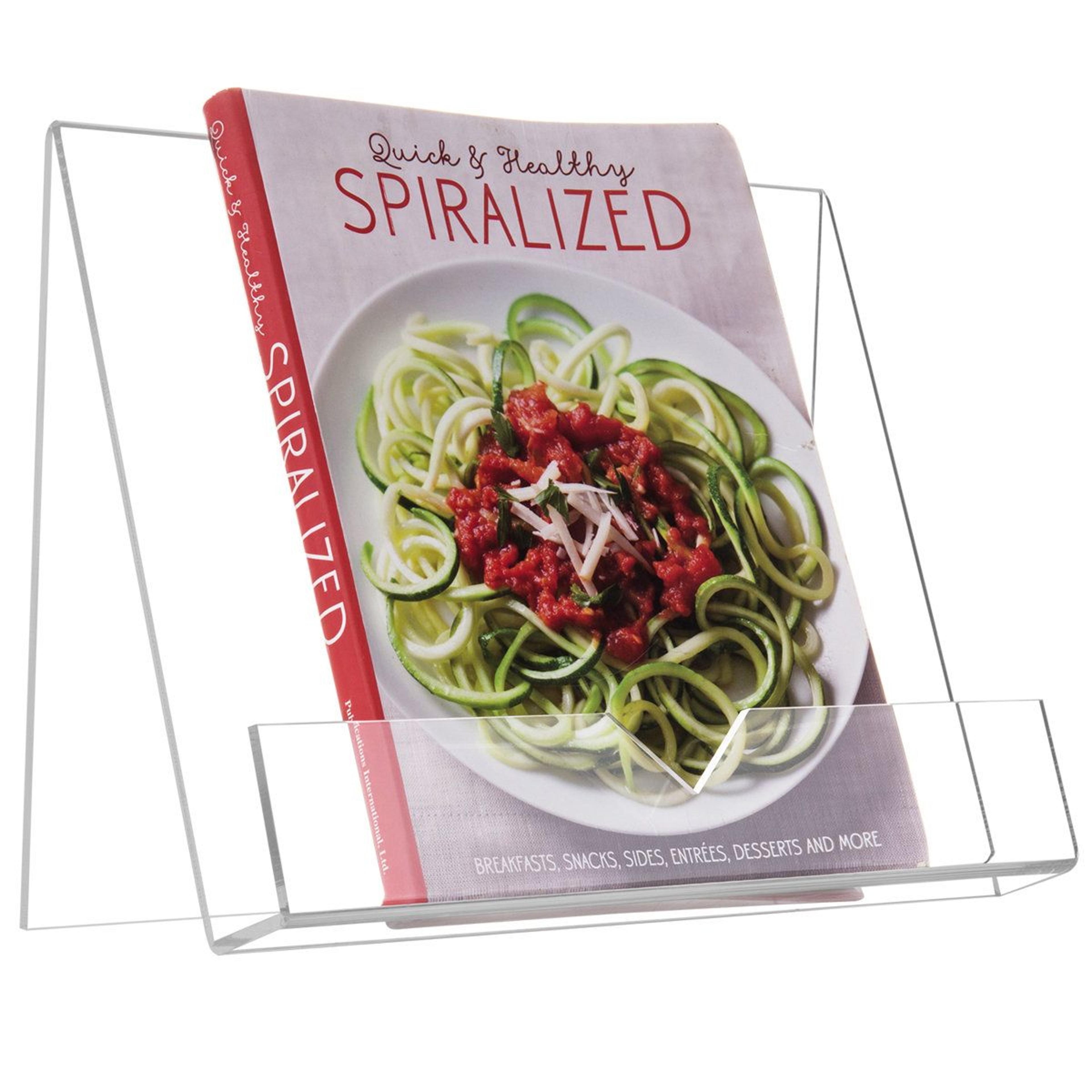 clear acrylic cookbook stand recipe holder and desktop book stand