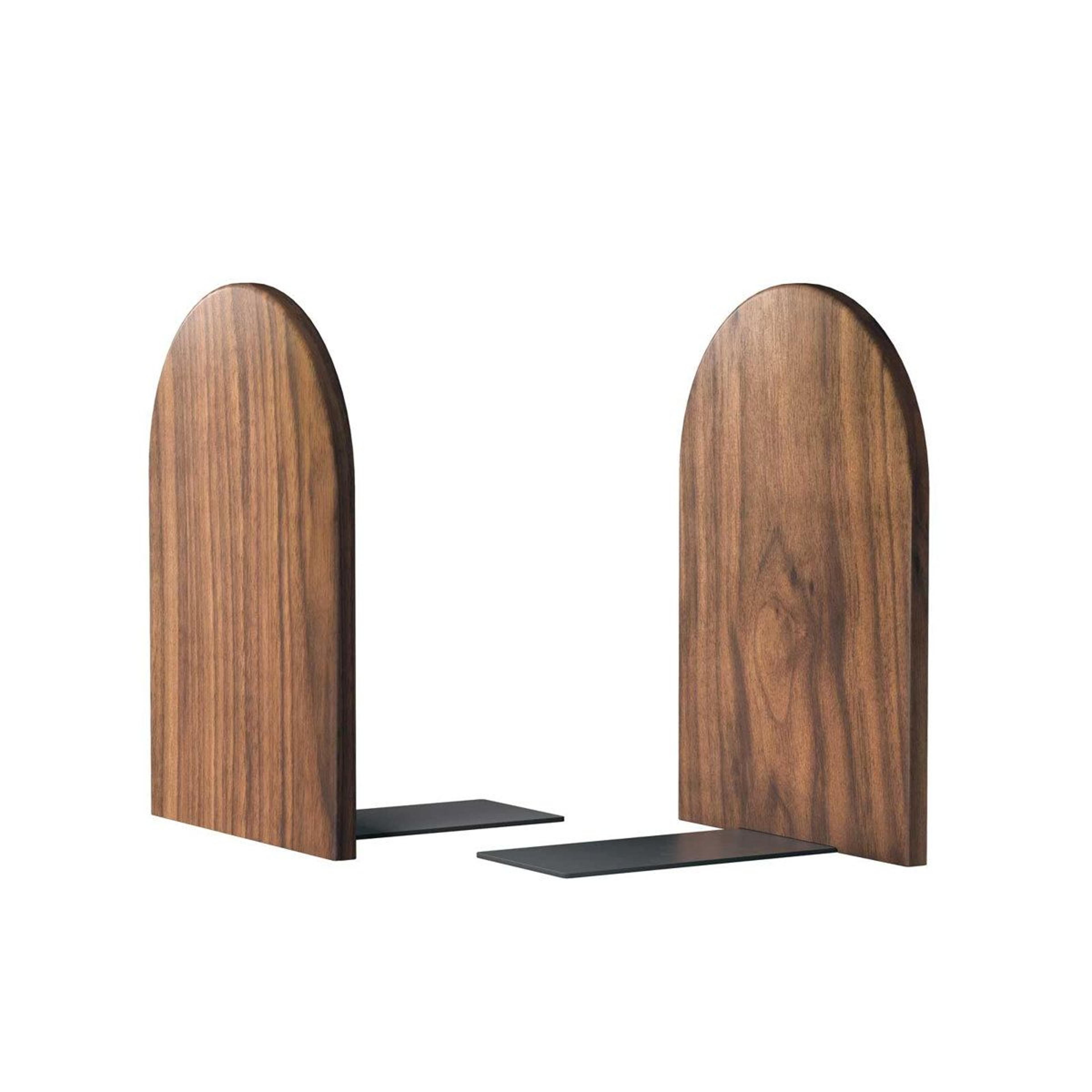 heavy duty walnut wood bookends for heavy books non skid office desk organizer