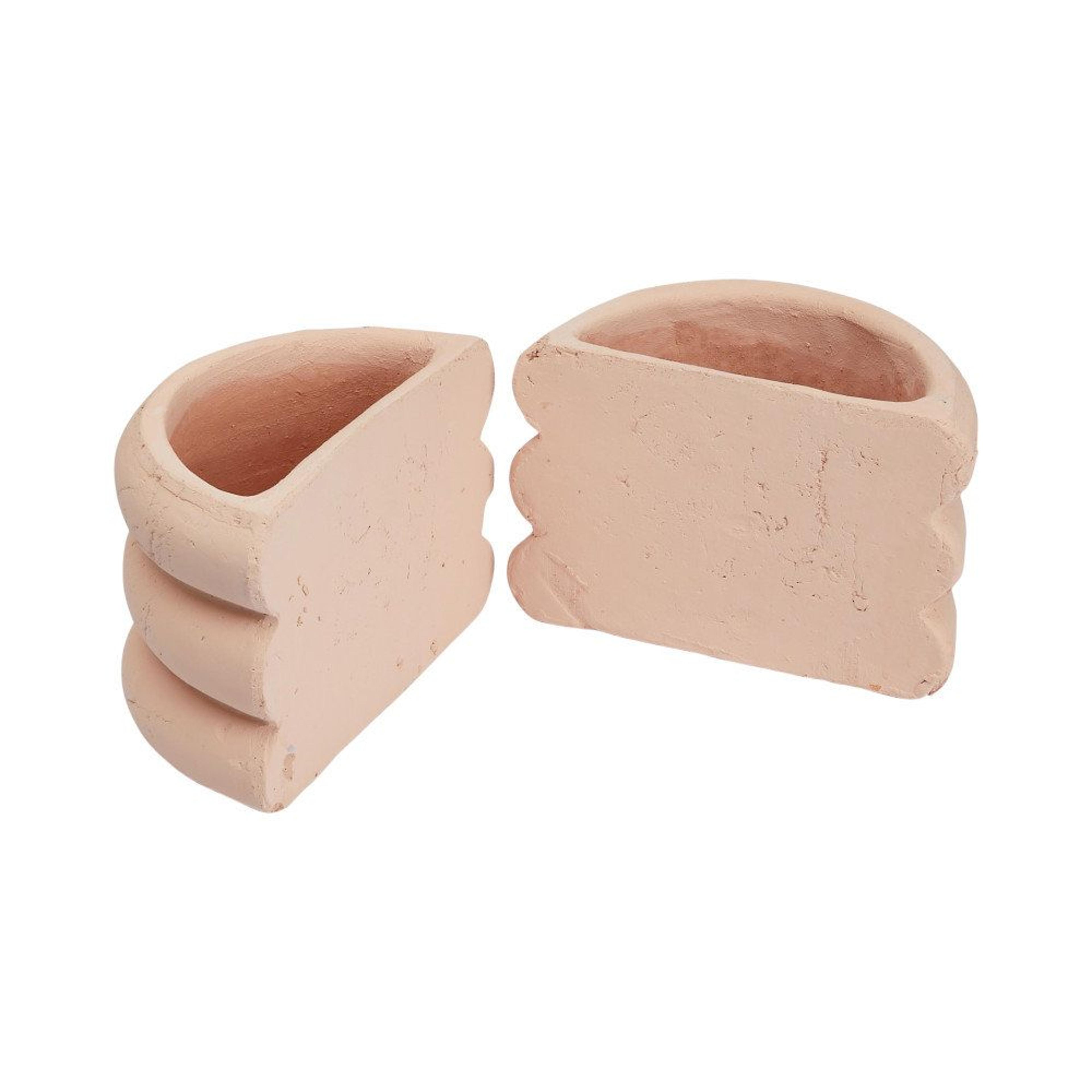 modern handmade earthenware bookends set of 2 decorative bookends