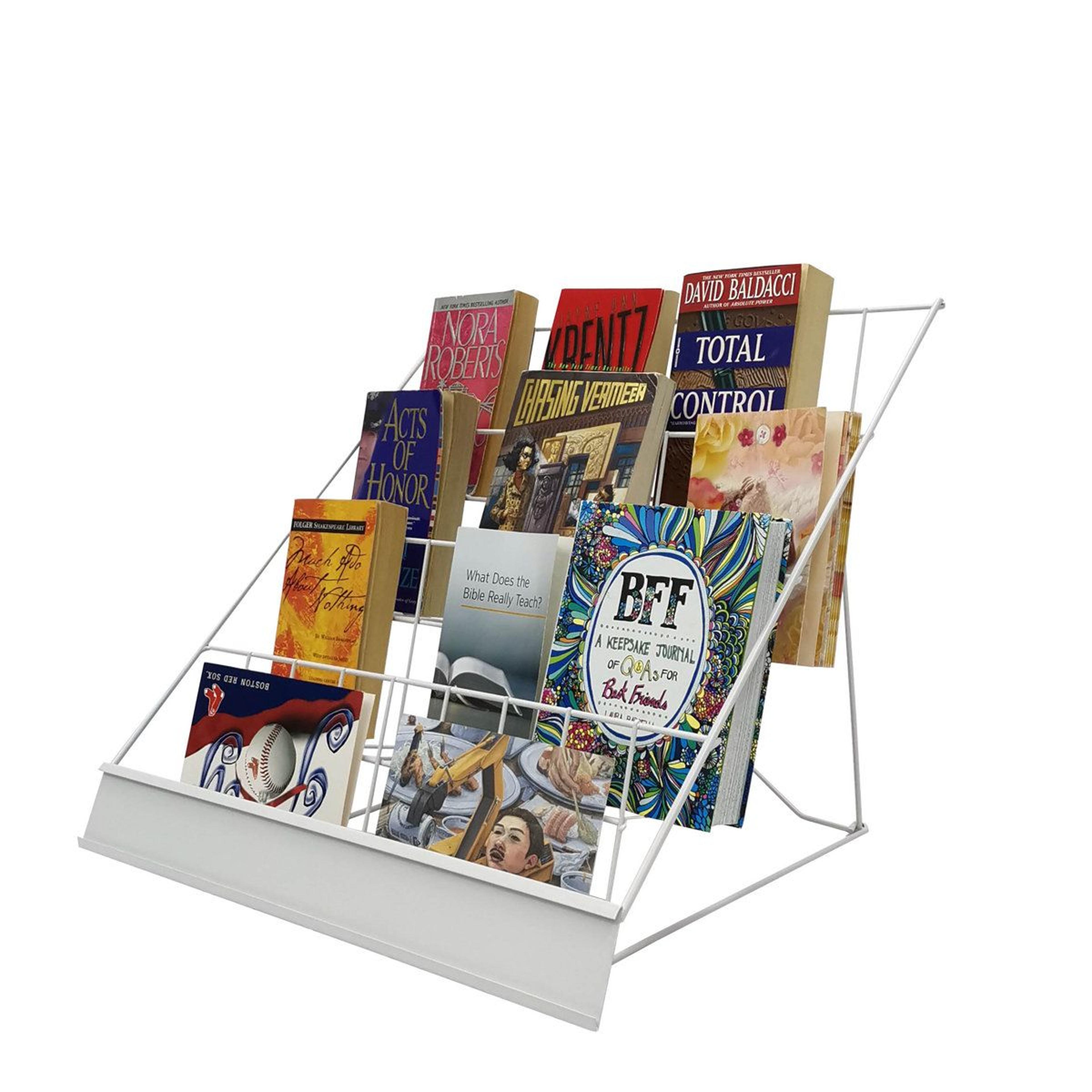 4 tier wire display rack brochure holder magazine rack tabletop stand