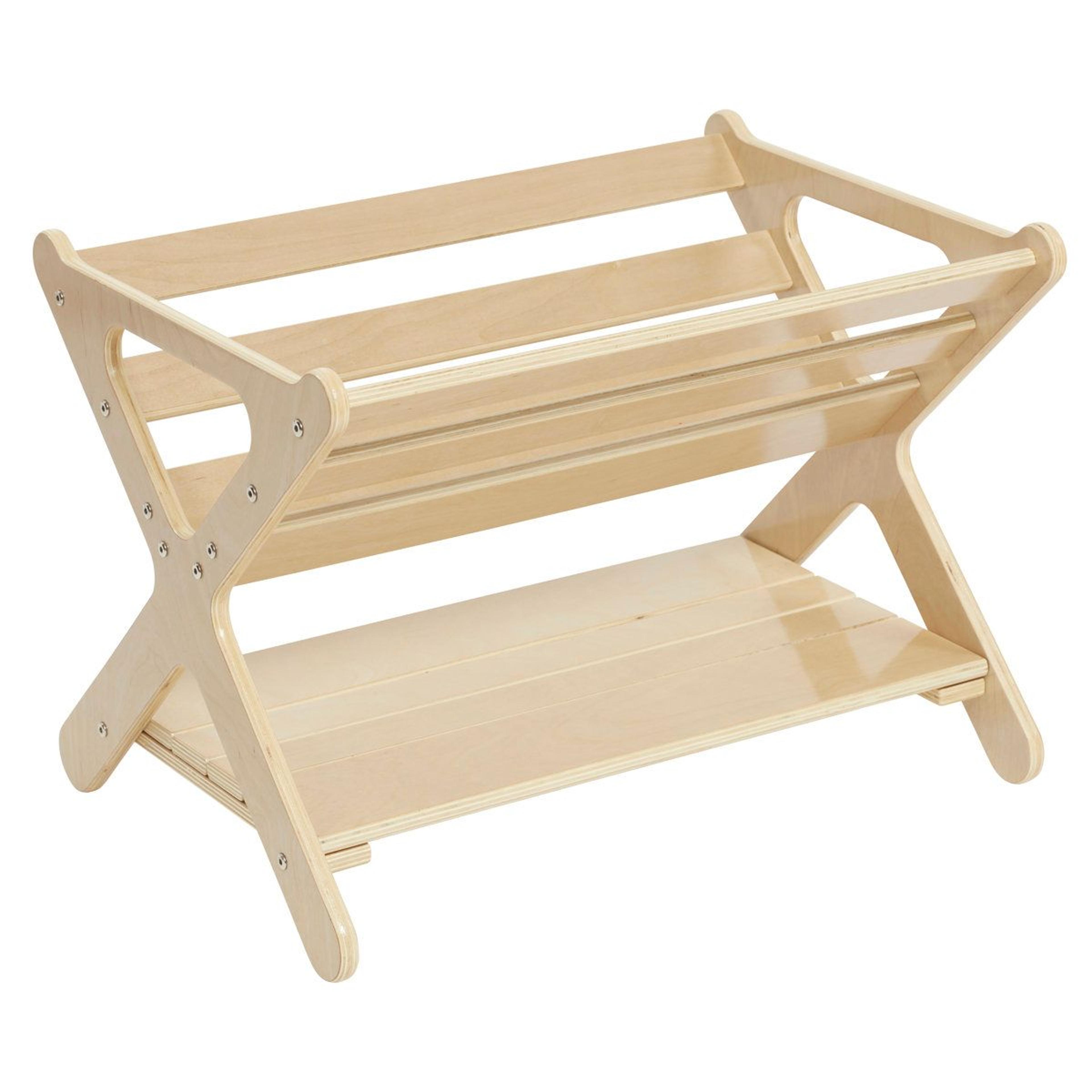 kids book caddy with storage shelf wooden childrens bookshelf