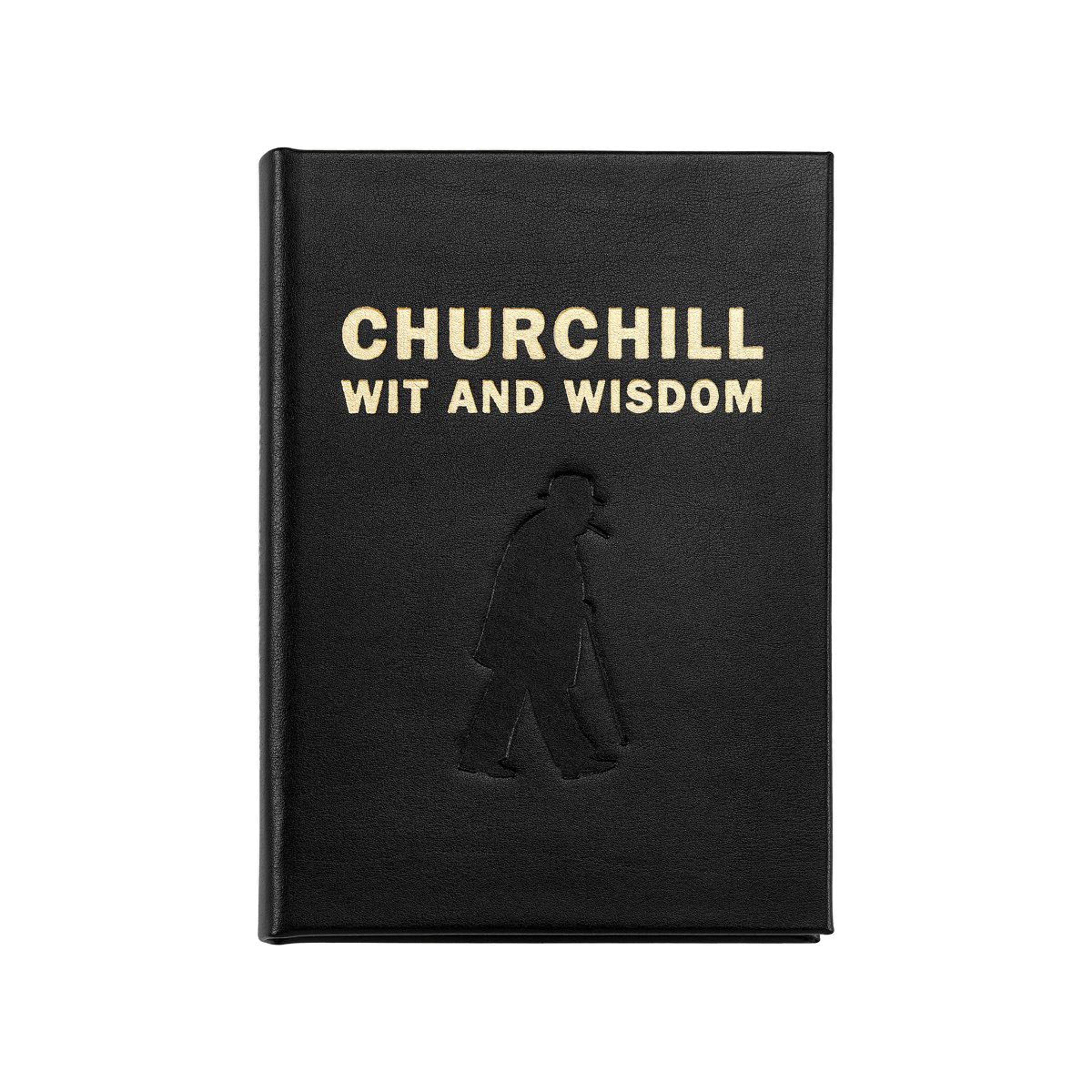 churchill wit and wisdom leather bound coffee table book