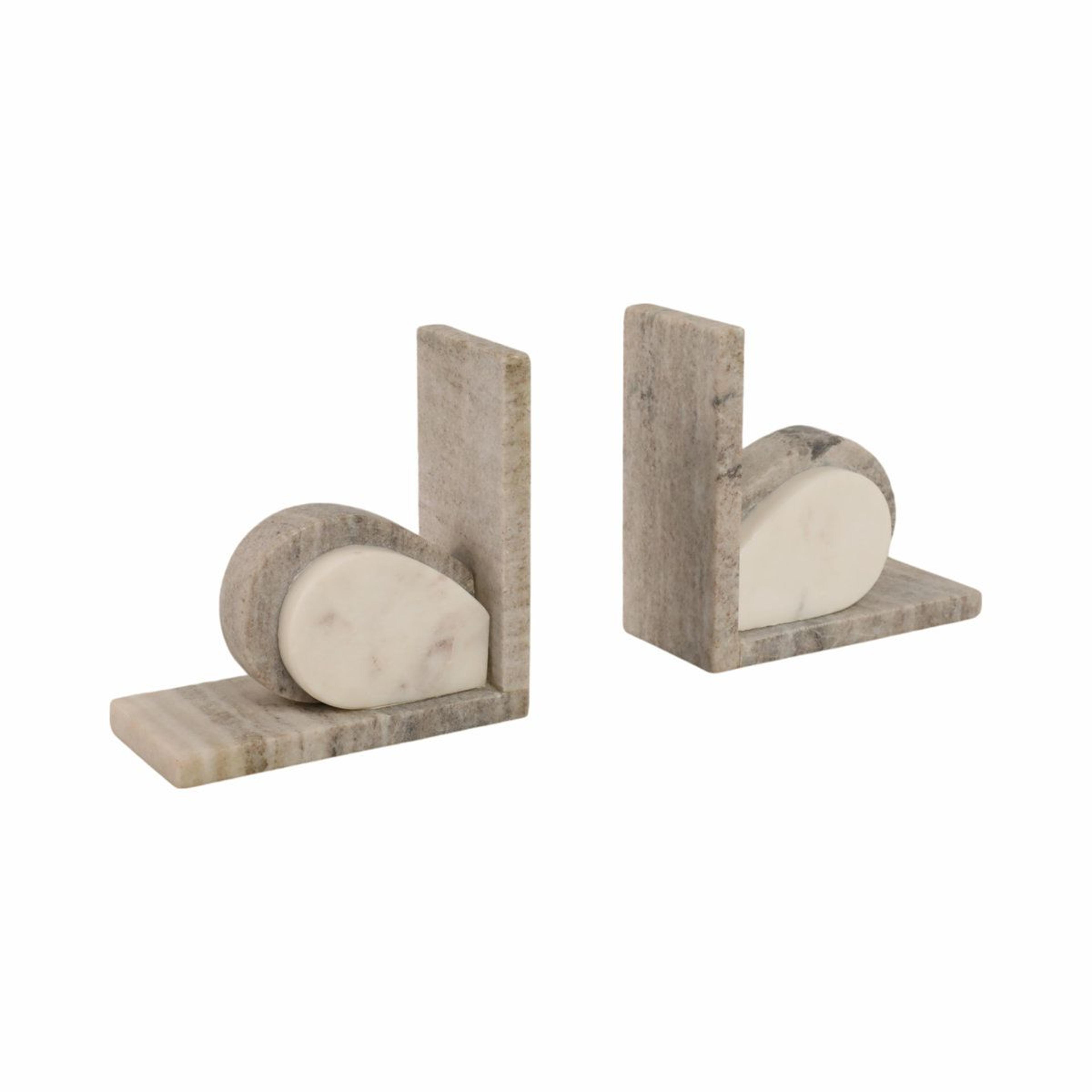 modern marble bookends set of 2 decorative heavy duty book ends for bookshelf and office